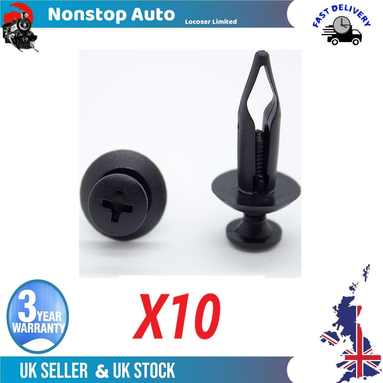 10X Bumper Radiator Grill Cover Trim Panel Retainer Fastener For FORD  B-Max C-Max Fiesta VI VII Focus II III Ka III Transit SEAT Ibiza IV Leon VW Touareg W703915 S300