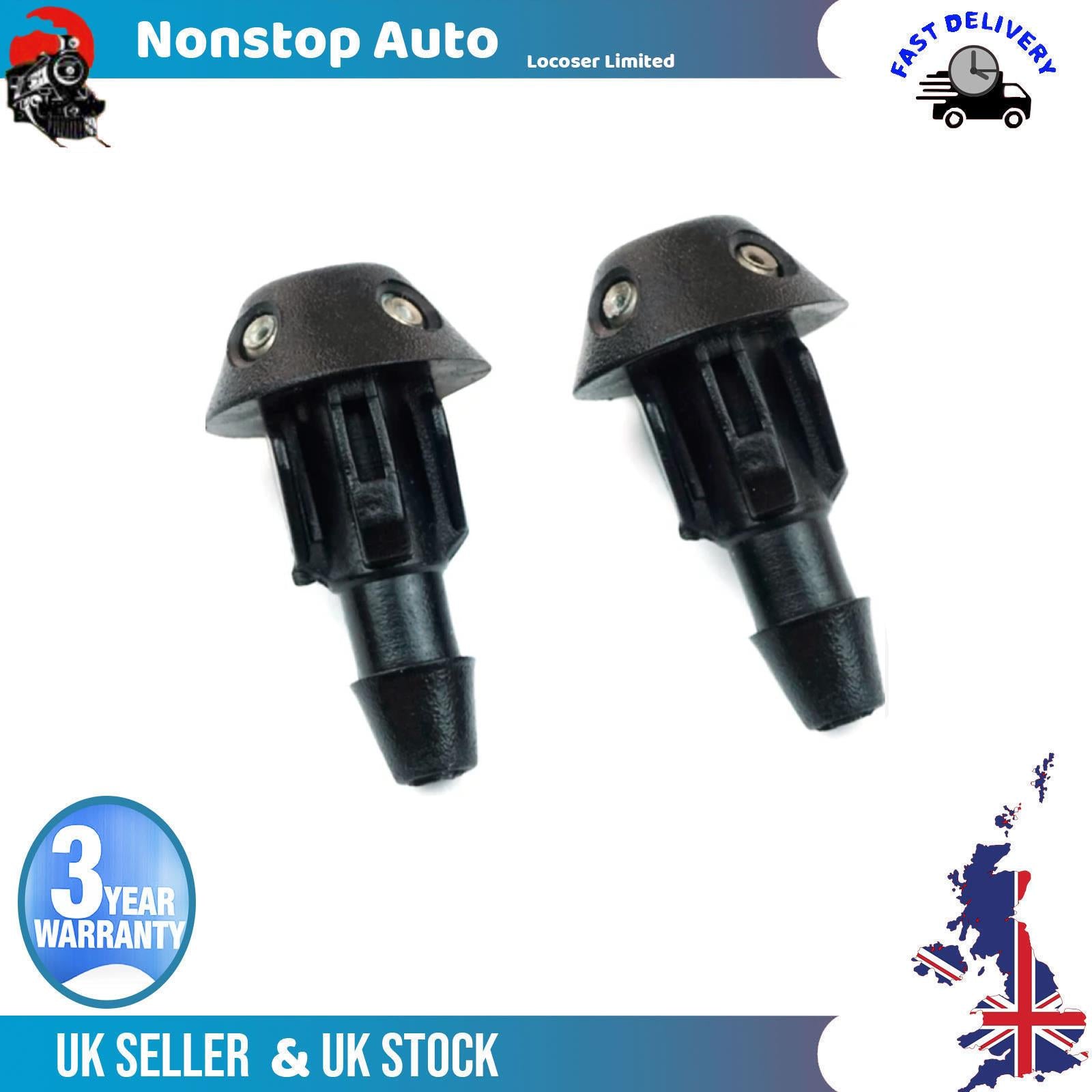 2X Car Front Windscreen Wiper Washer Nozzle Jet for PEUGEOT 106 205 206 306 506