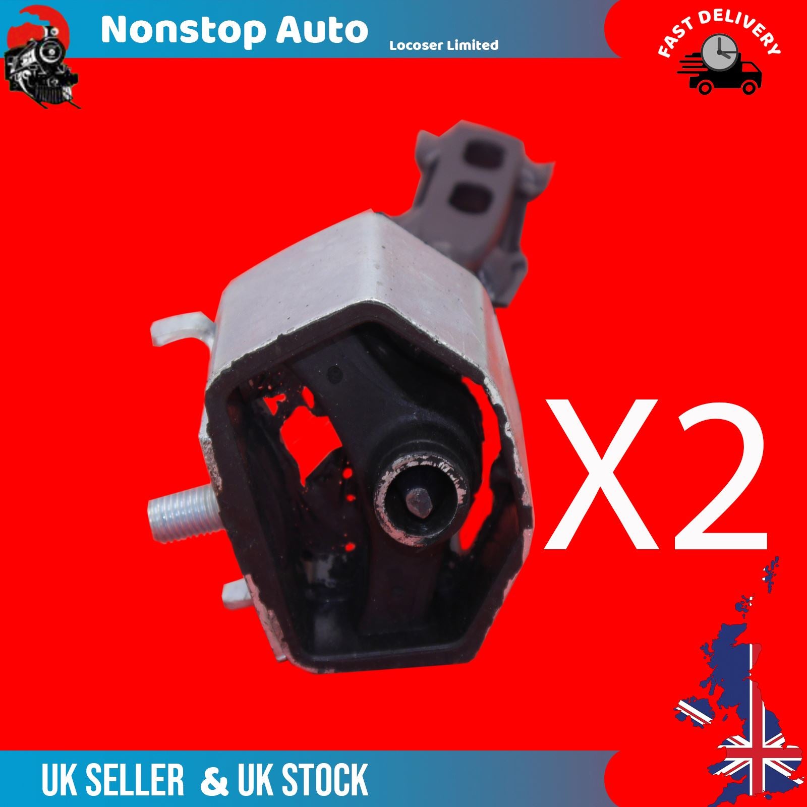 2X Exhaust Pipe Support Mounting Fits TOYOTA Coralla 17506-16120