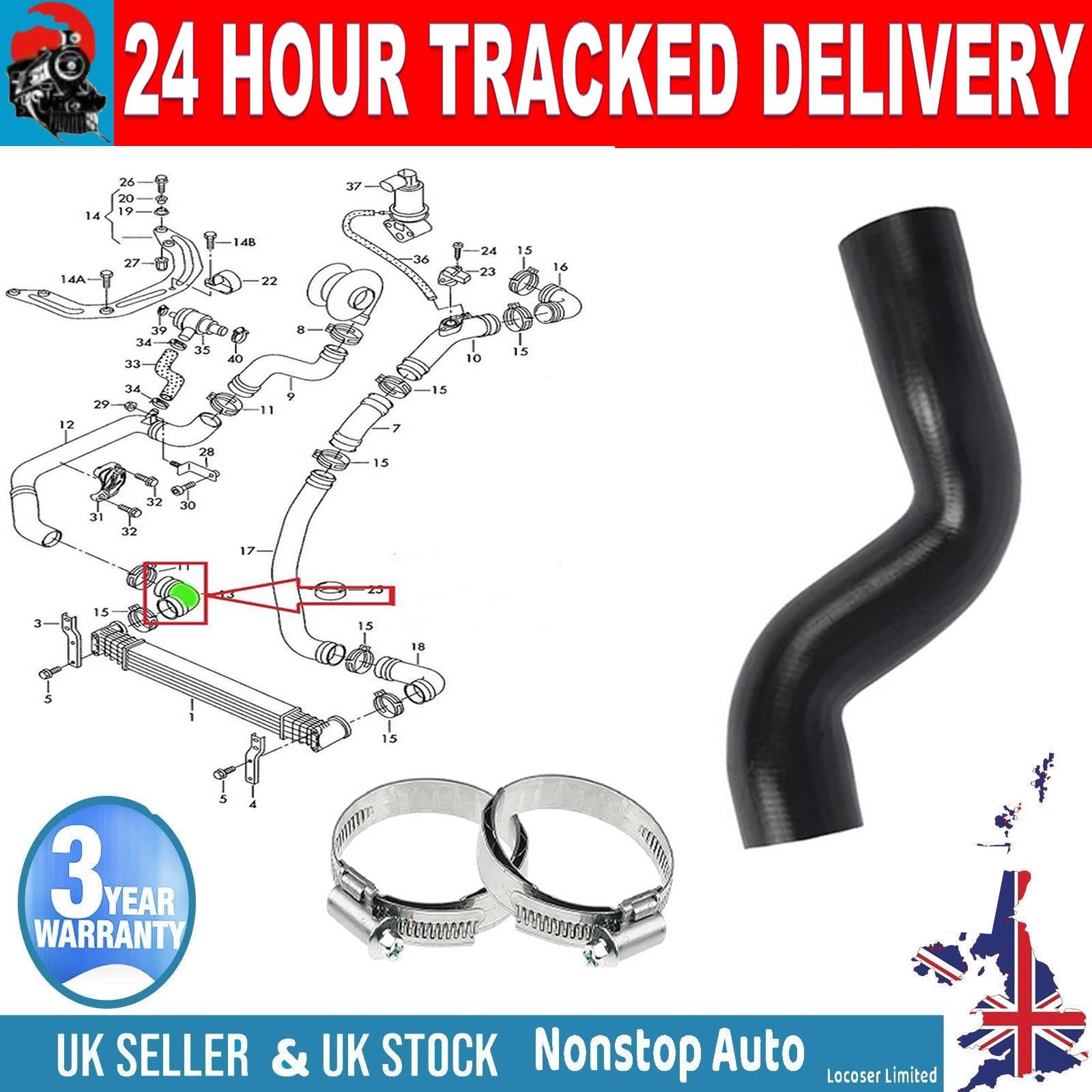TURBO INTERCOOLER HOSE PIPE FOR VW SHARAN TOUAREG TRANSPORTER SEAT ALHAMBRA FORD GALAXY I  7M3145832D, 7M3145832A