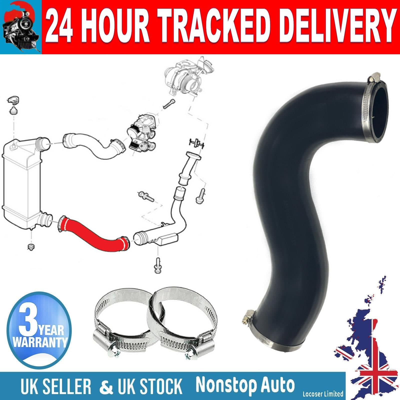 TURBO INTERCOOLER HOSE PIPE FOR CITROEN C8 JUMPY II 2.0 HDi FIAT SCUDO ULYSSE 2.0 D Multijet LANCIA PHEDRA 2.0 D Multijet PEUGEOT 807 EXPERT 2.0 HDi 1498556080