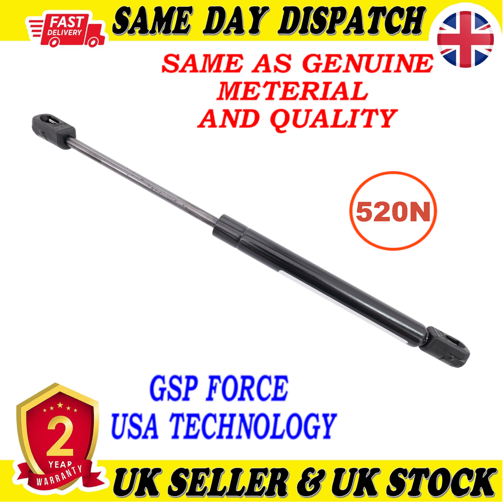 TAILGATE BOOT GAS STRUTS 520 Newton FOR AUDI TT  8J7827552