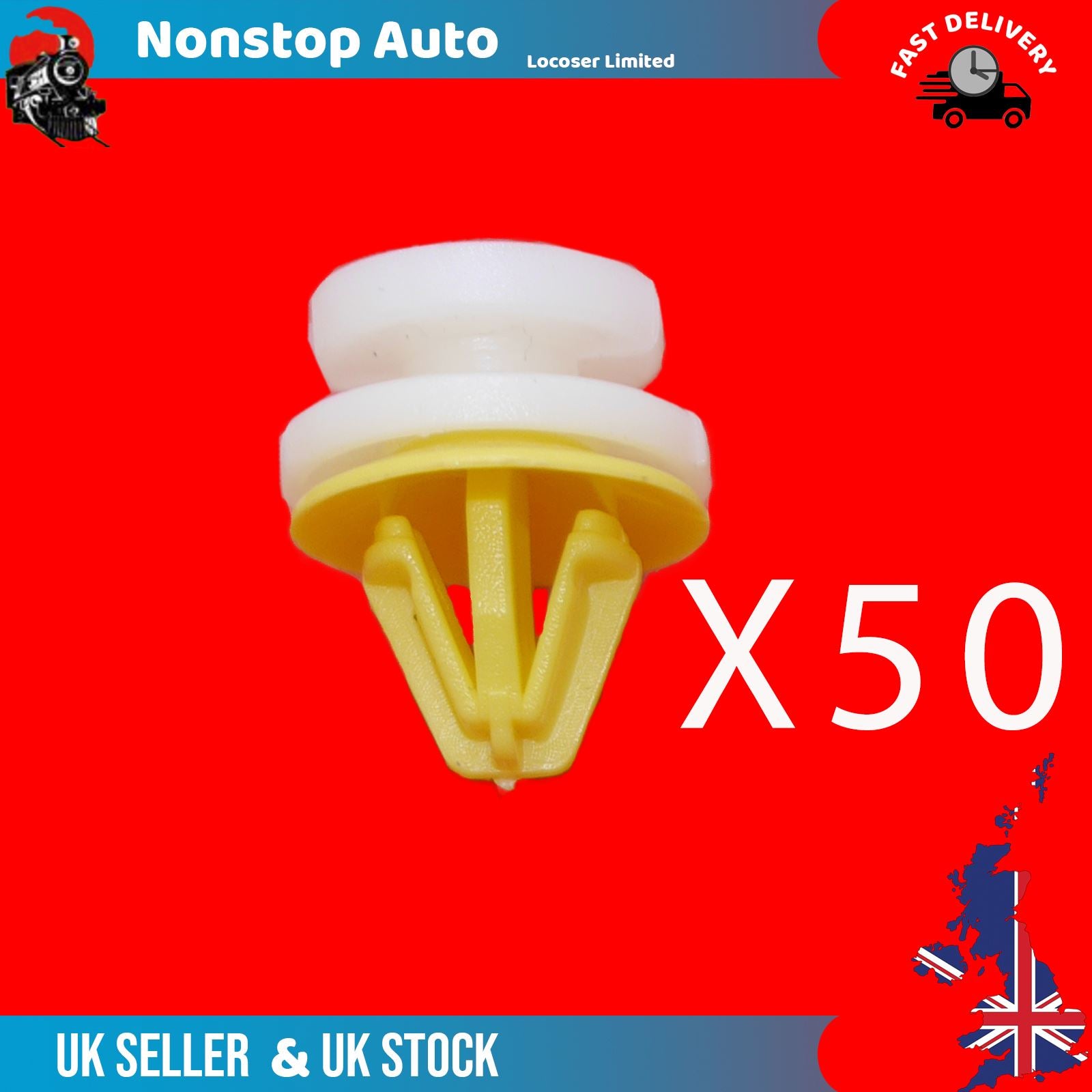 50X Door Card Panel Trim Interior Fastener Clips For RENAULT  Kangoo Laguna