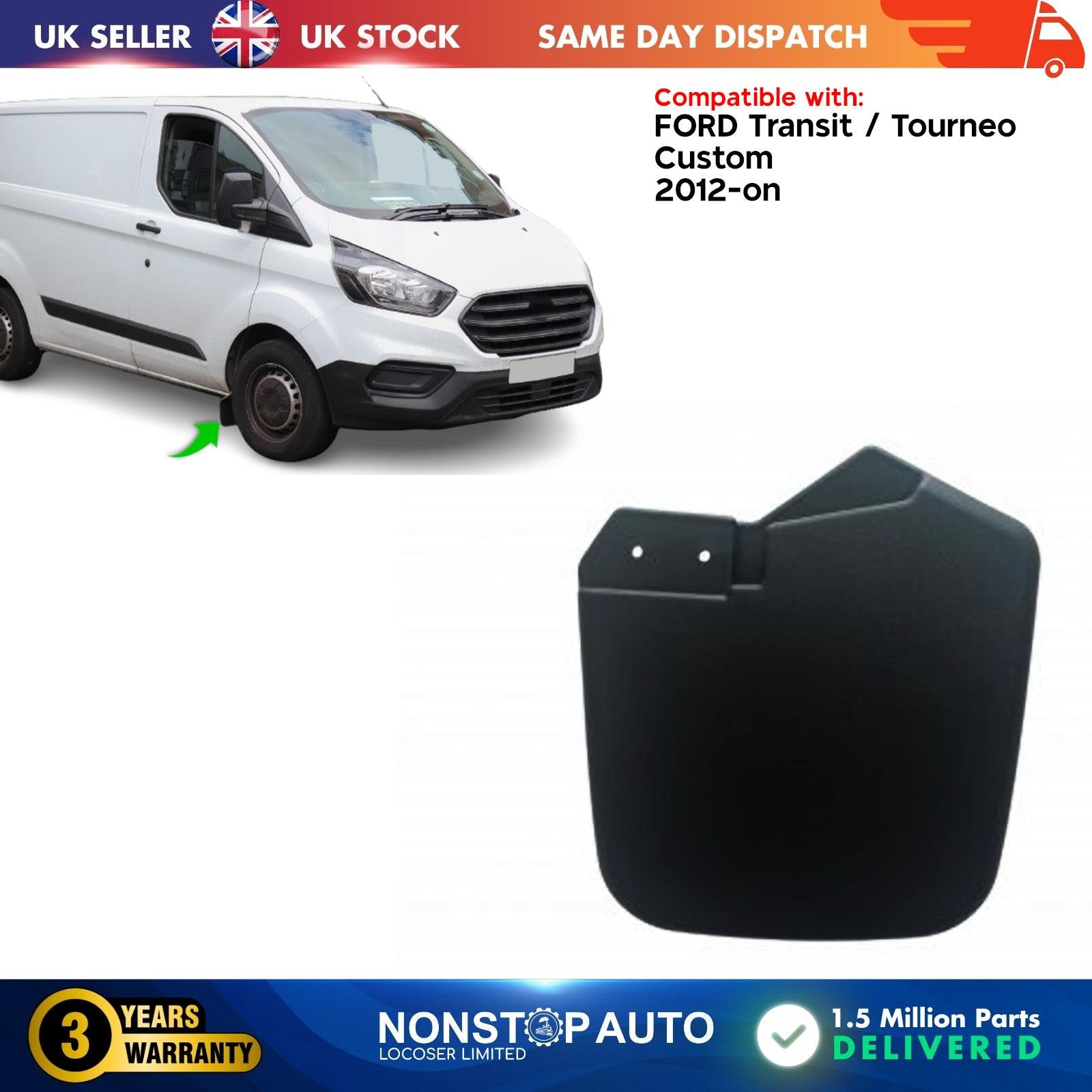 Mud Flap Splash Guard Front Right For FORD Transit Tourneo Custom 2012 on 1915641