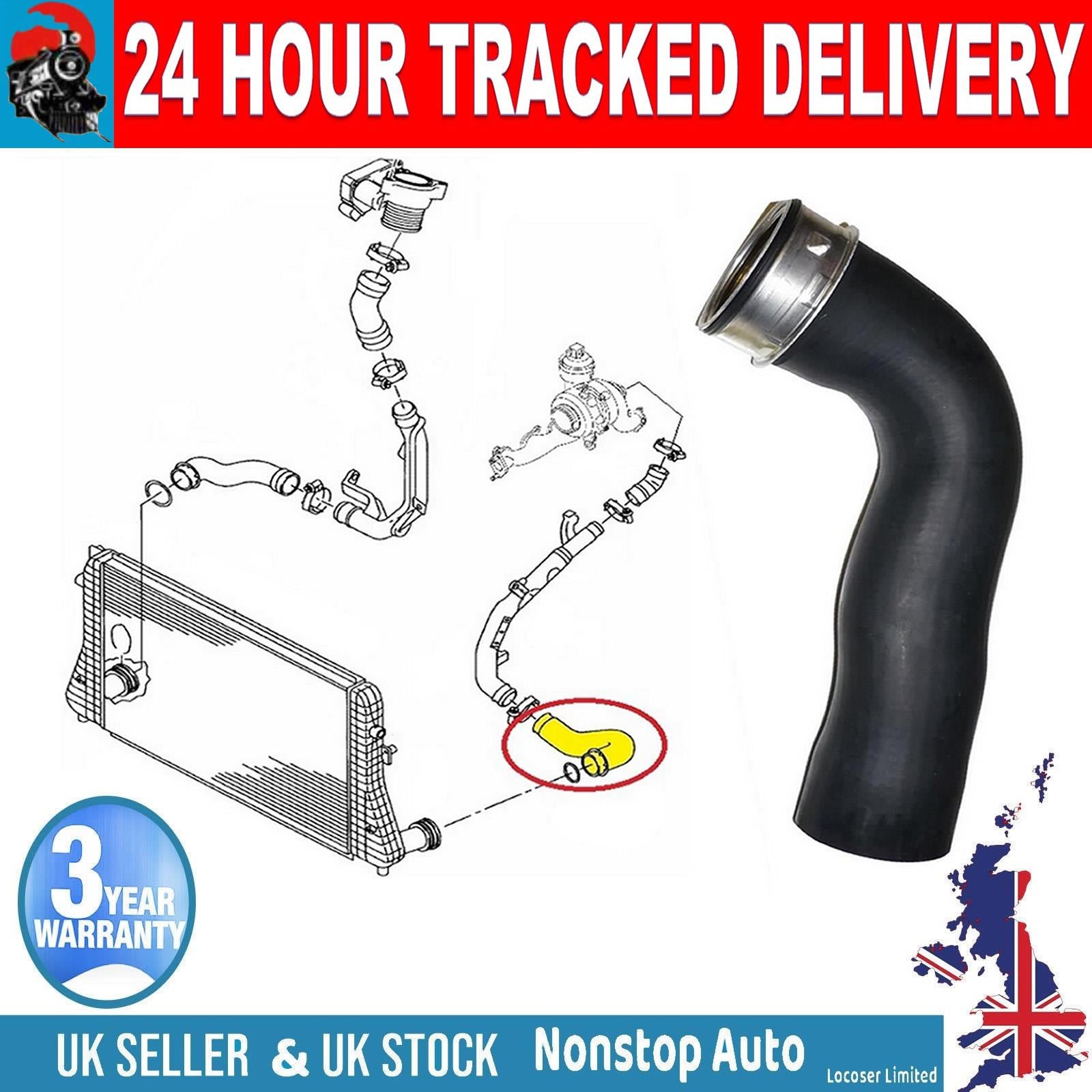 TURBO INTERCOOLER HOSE PIPE FOR  VW GOLF BORA PASSAT JETTA EOS SCIROCCO AUDI A3  SEAT TOLEDO III SKODA OCTAVIA II SUPERB II 2.0 TDI 1K0145832N