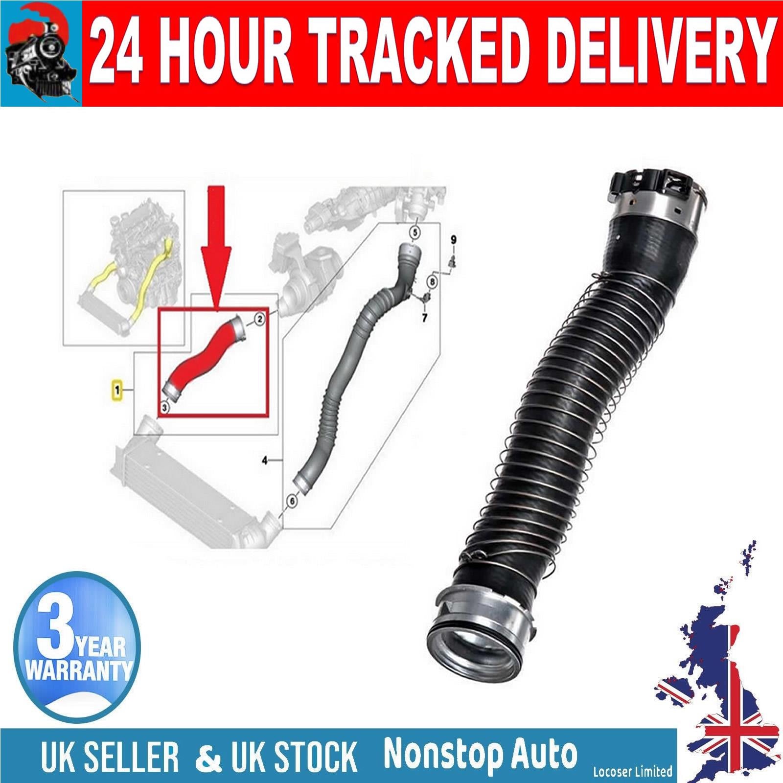 TURBO INTERCOOLER HOSE PIPE FOR BMW E82 E88 118D E90 316D 318D E91 318D E84 X1 18D 11617823887