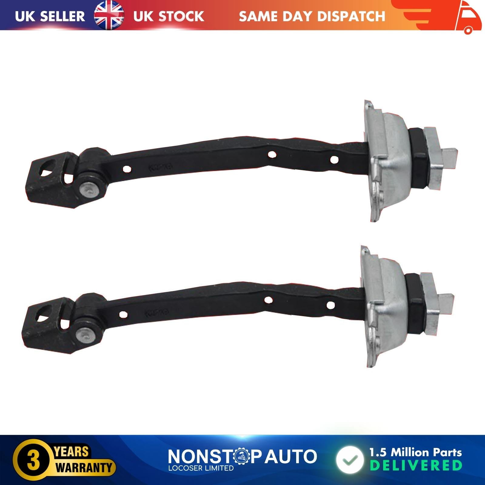 2 X Rear Door Hinge Stop Check Strap Limitery Right and Left Side Fits SKODA Octavia Mk2 1Z0839249D