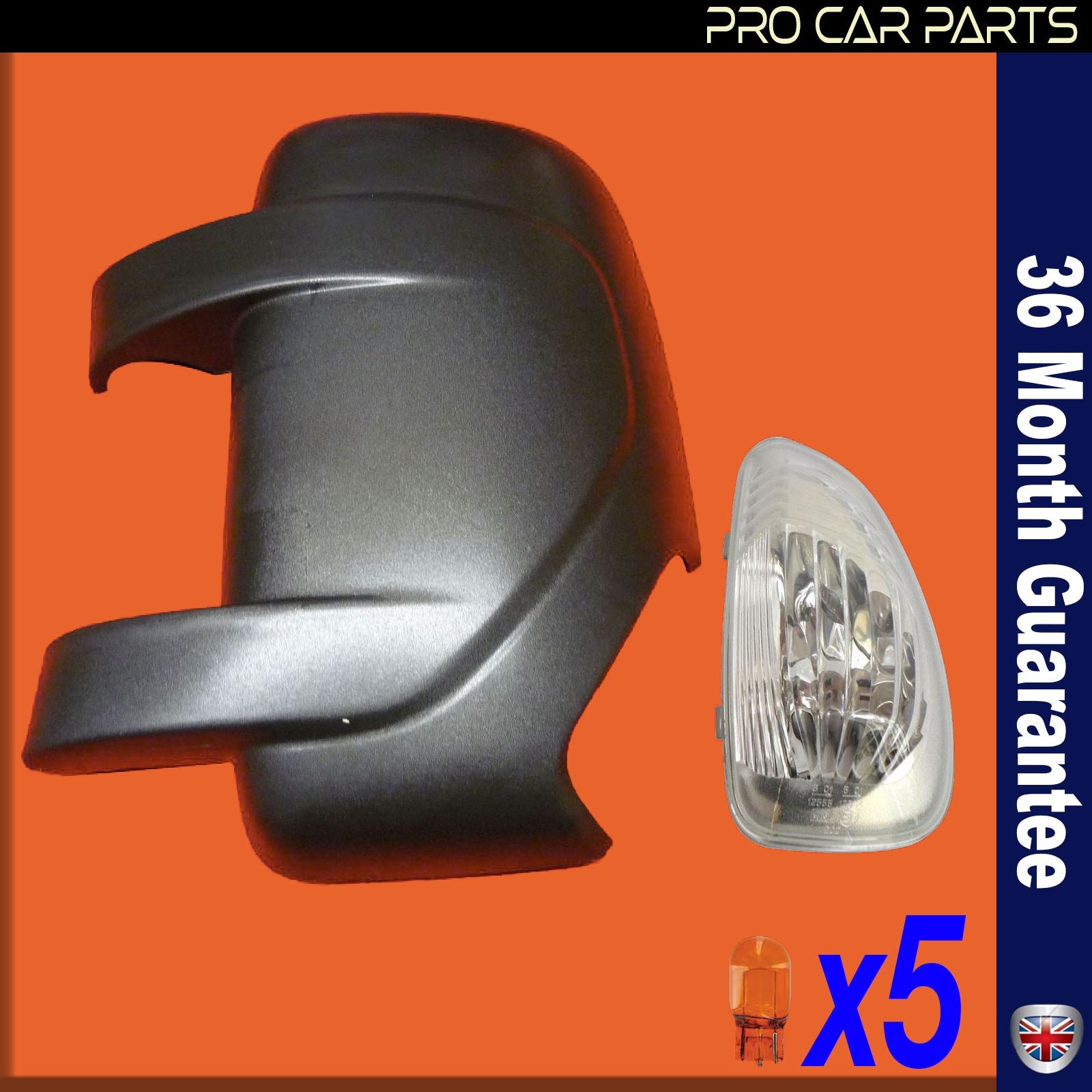 Door Wing Mirror Side Indicator Light Lens Left Side Fits VAUXHALL Movano RENAULT Master MK3 NISSAN NV400  3799808
