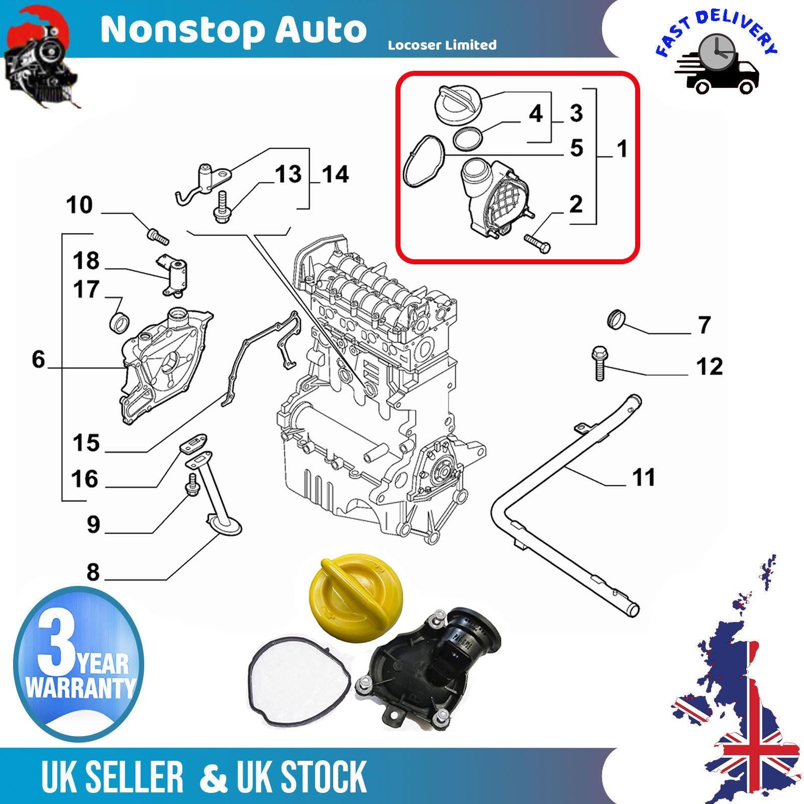 Oil Engine Cap Filling For FIAT Doblo 55212606