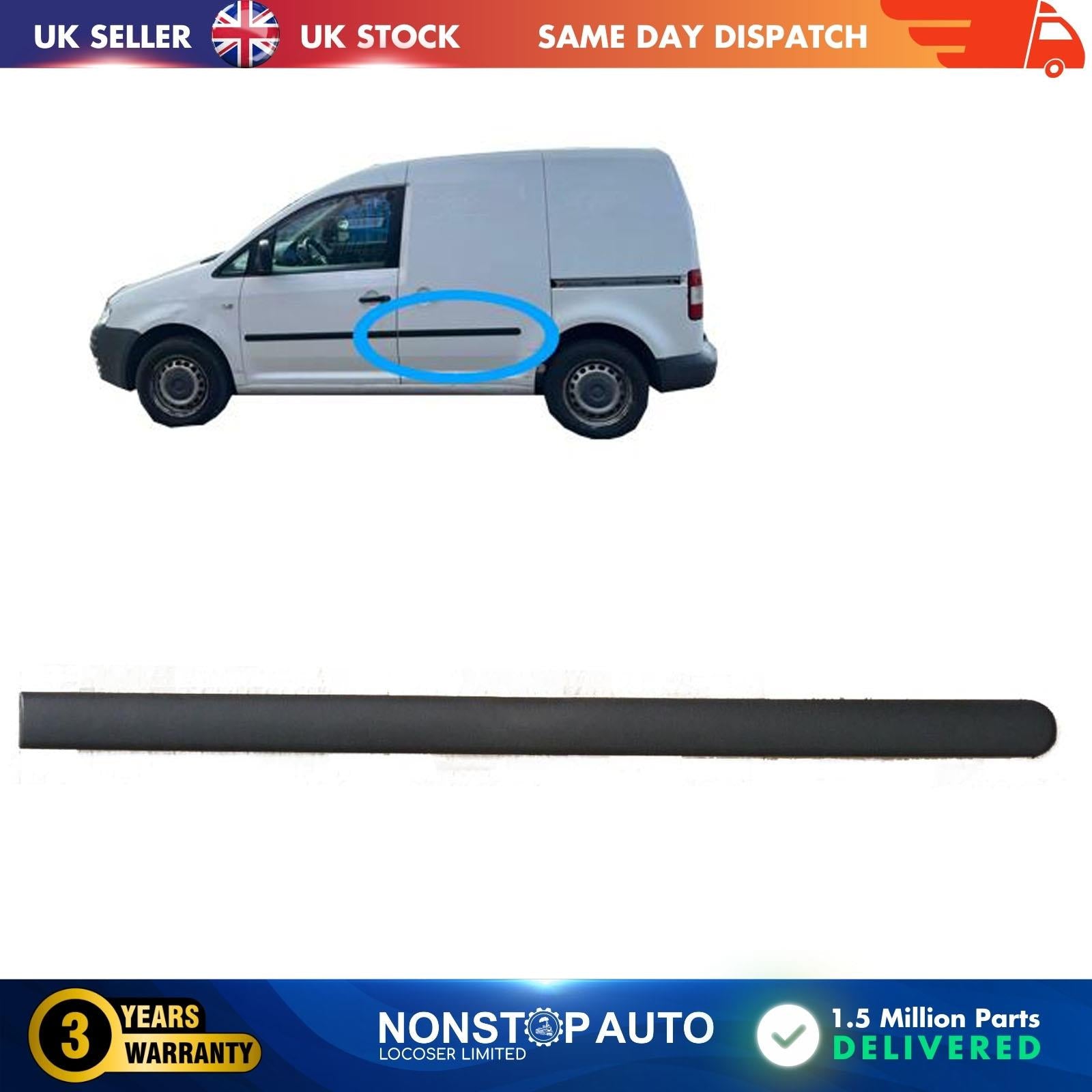 Door Panel Trim Moulding Strap Rear Left Fits VOLKSWAGEN Caddy 2K0853535E