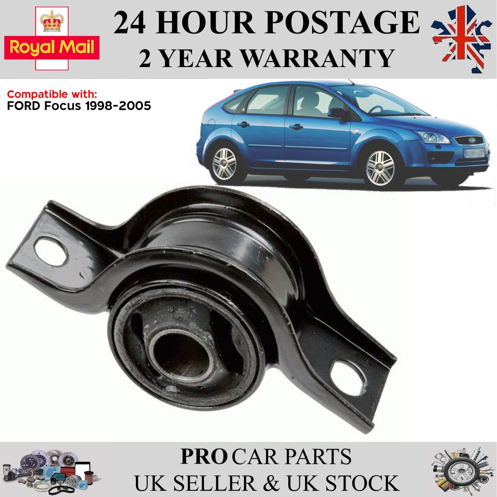 Track Control Arm Bush Front Rear Fits FORD Focus 1998 - 2005 98AG3A262AG