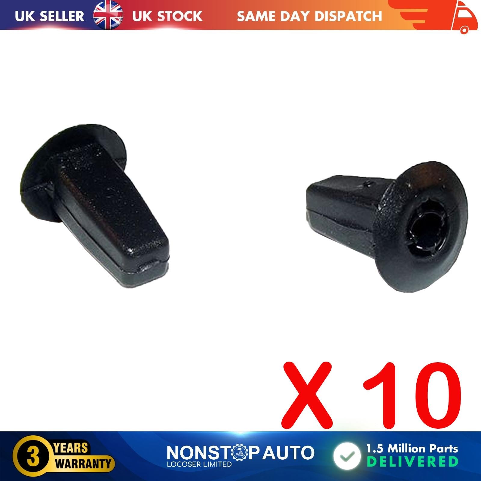 10X Lock Expanding Numberplate Nut Clips For AUDI SEAT 321813988A