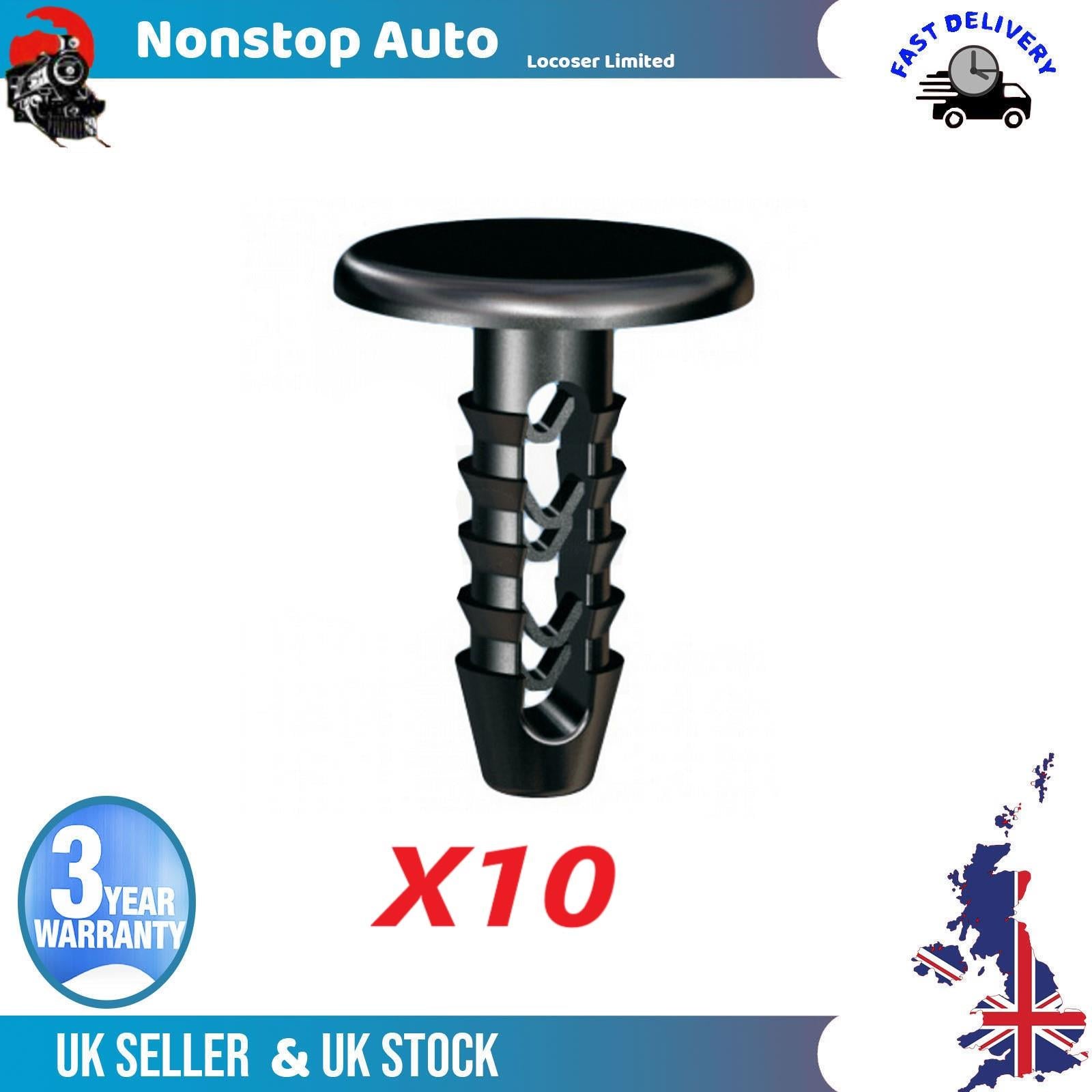 10X ROOF TRIM RETAINER CLIP For RENAULT R11 17887688