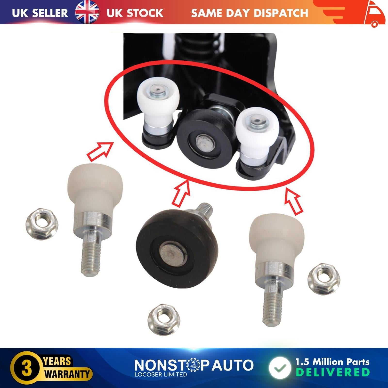 Sliding Door Roller Guide Hinge Bearing Middle L or R For RENAULT Trafic MK3