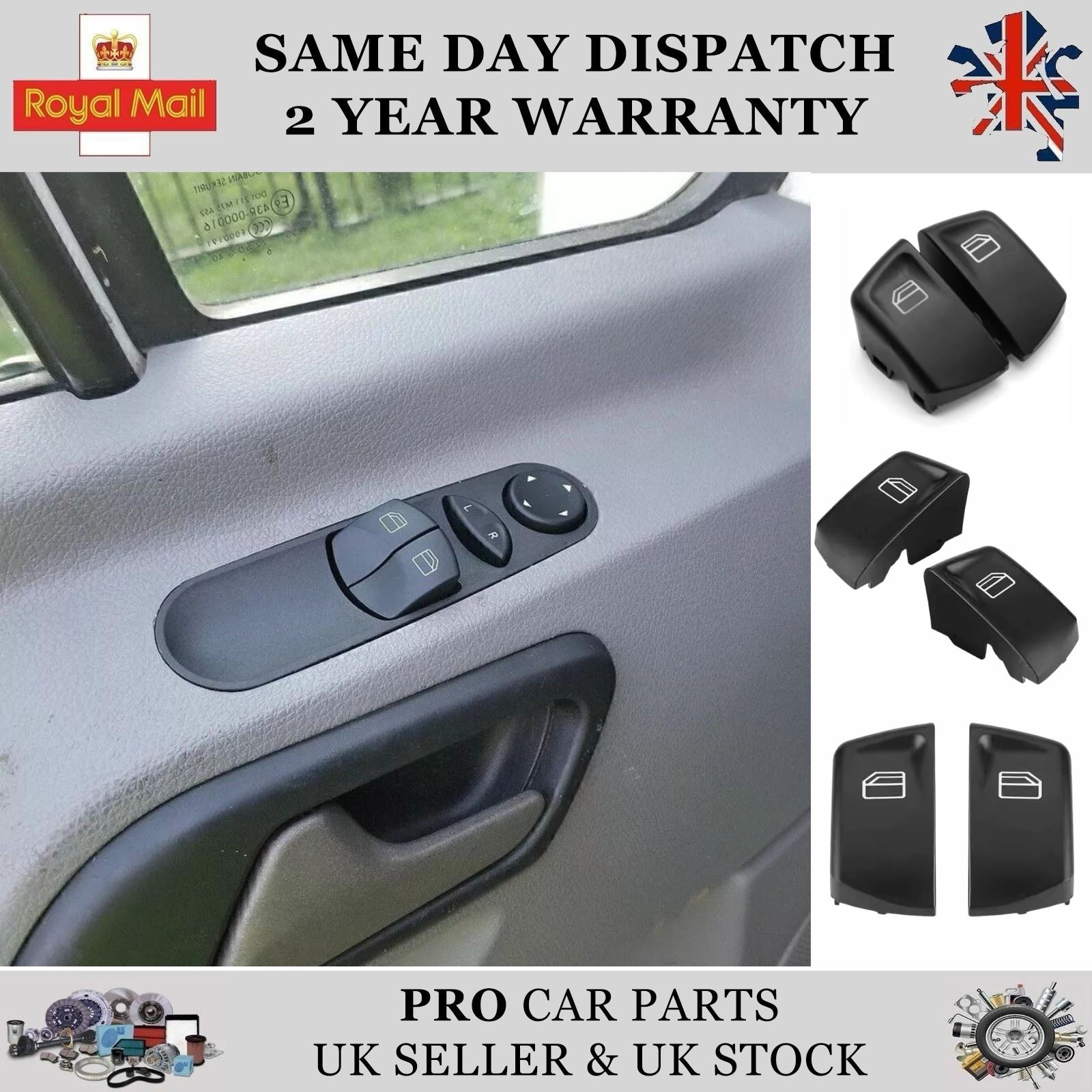 Window Control Power Switch Push Button fits MERCEDES SPRINTER 906 SERIES