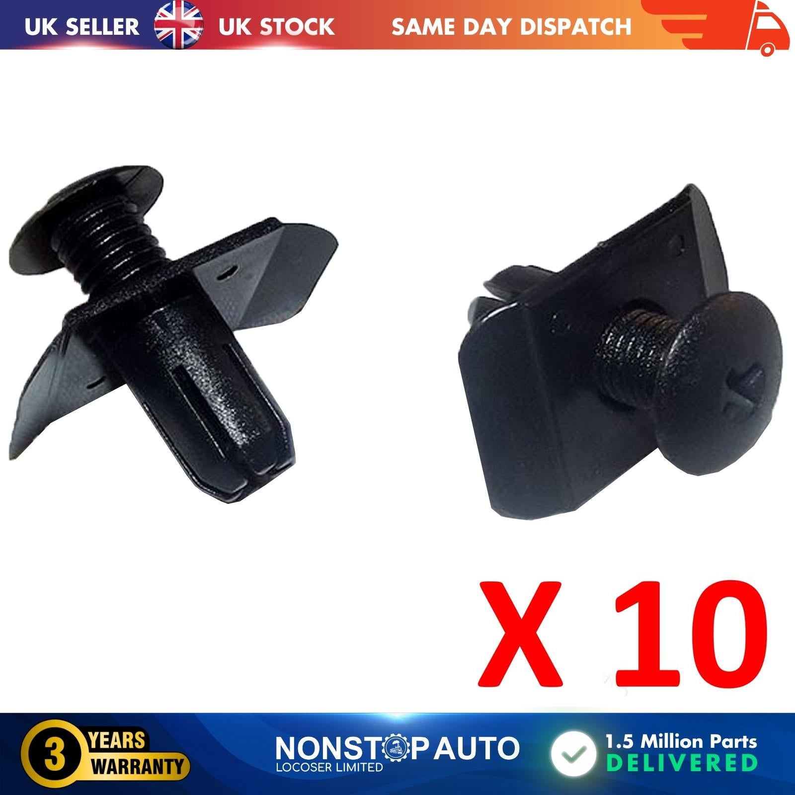 For HYUNDAI MAZDA Bumper Fender Cover Trim Retainer Clips X10