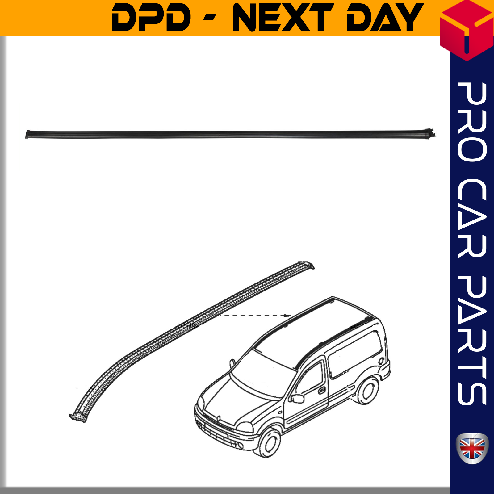 ROOF ROCK RAIL BAND RIGHT SIDE FITS RENAULT Kangoo II  7700304876