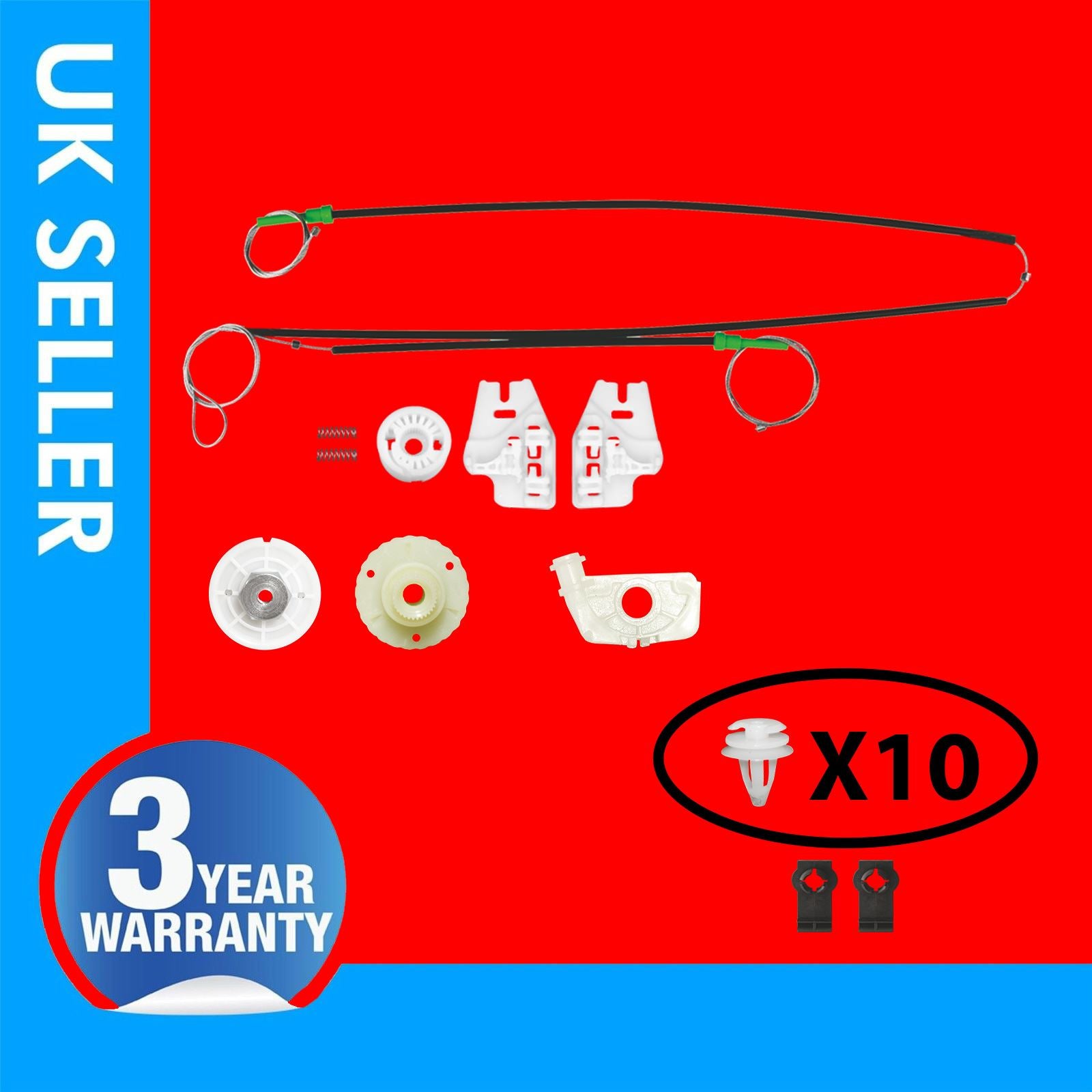 FOR BMW E46 3 Series WINDOW REGULATOR REPAIR KIT FRONT LEFT