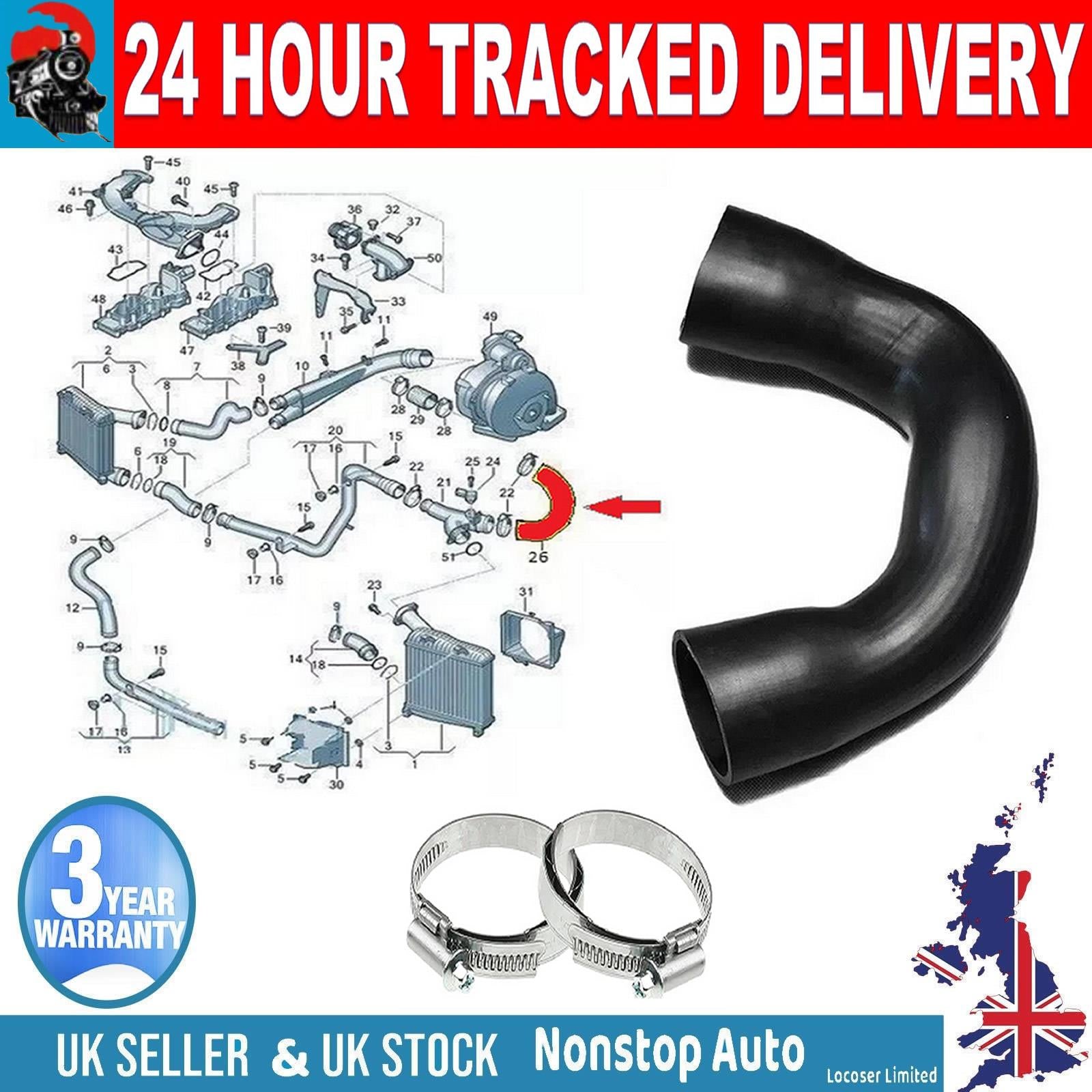 TURBO INTERCOOLER HOSE PIPE FOR AUDI Q7 3.0 TDI VW TOUAREG 3.0 V6 TDI7L6145972E
