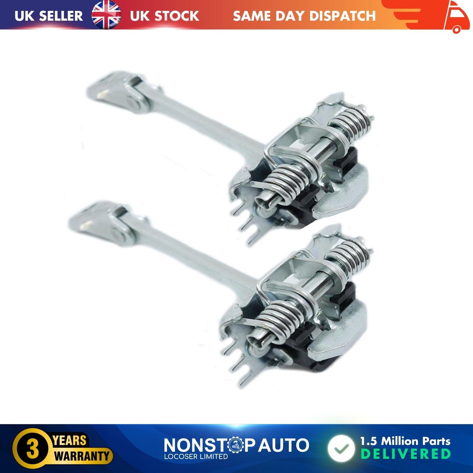 2 X Front Door Hinge Stop Check Strap Limitery Right and Left Side Fits FIAT Scudo II  CITROEN Jumpy II  PEUGEOT Expert II  9181K9  1440204880