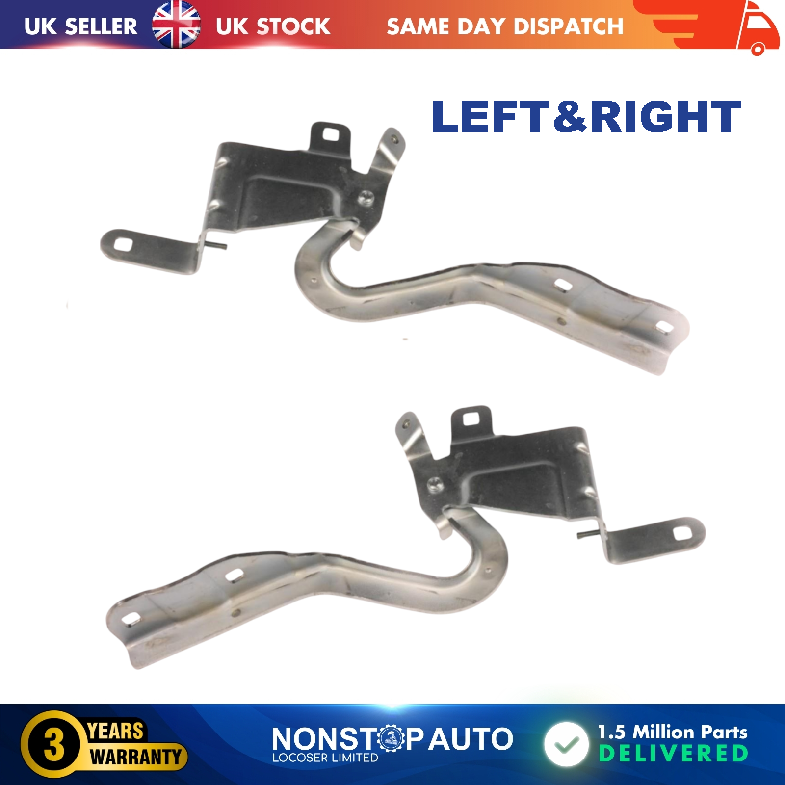 2X BONNET HINGE LEFT RIGHT  SIDE  FOR RENAULT CLIO IV 2012 on 654008394R 654010257R