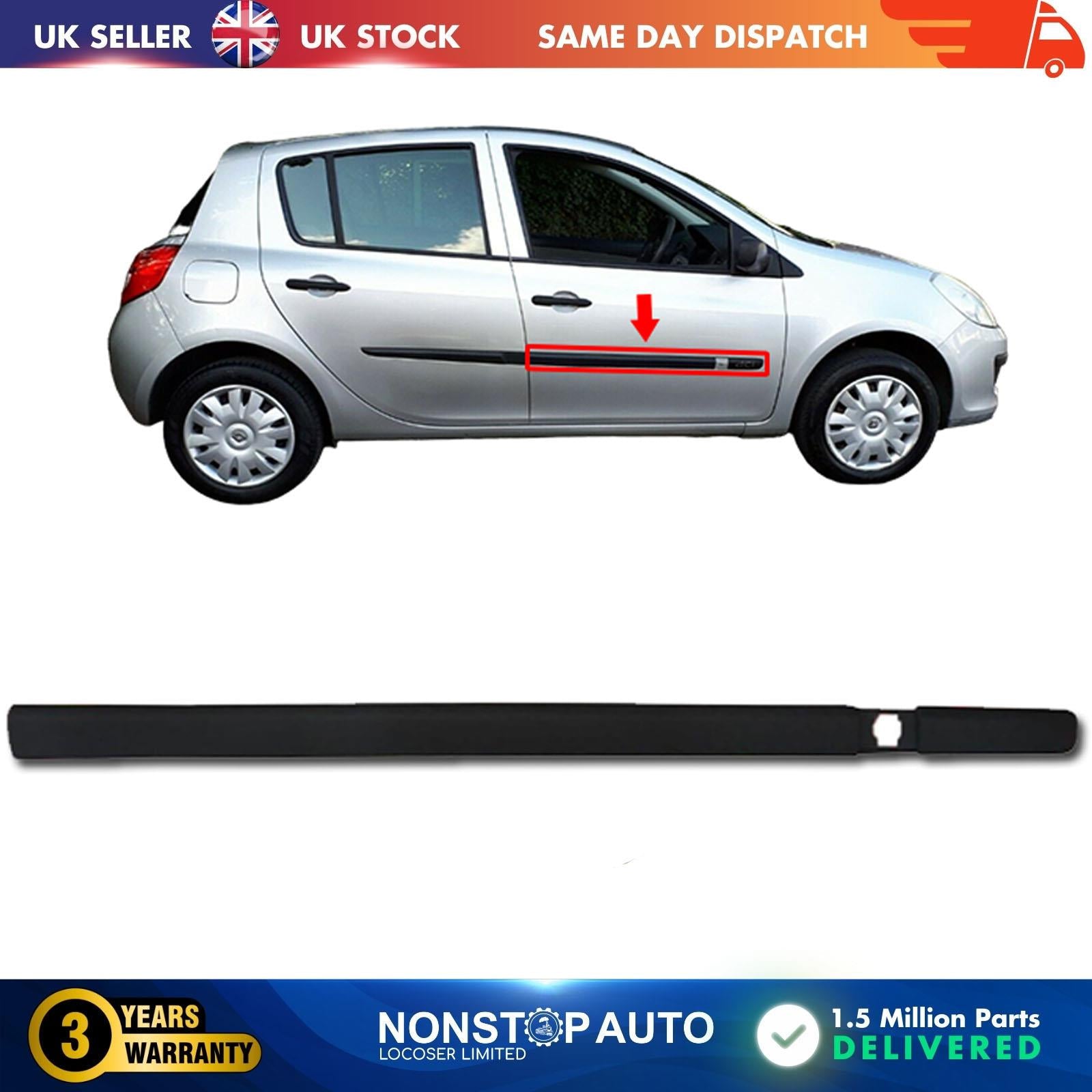 Side door moulding strip panel Front Right 4/5 Doors Fits Renault Clio MK3 06-12