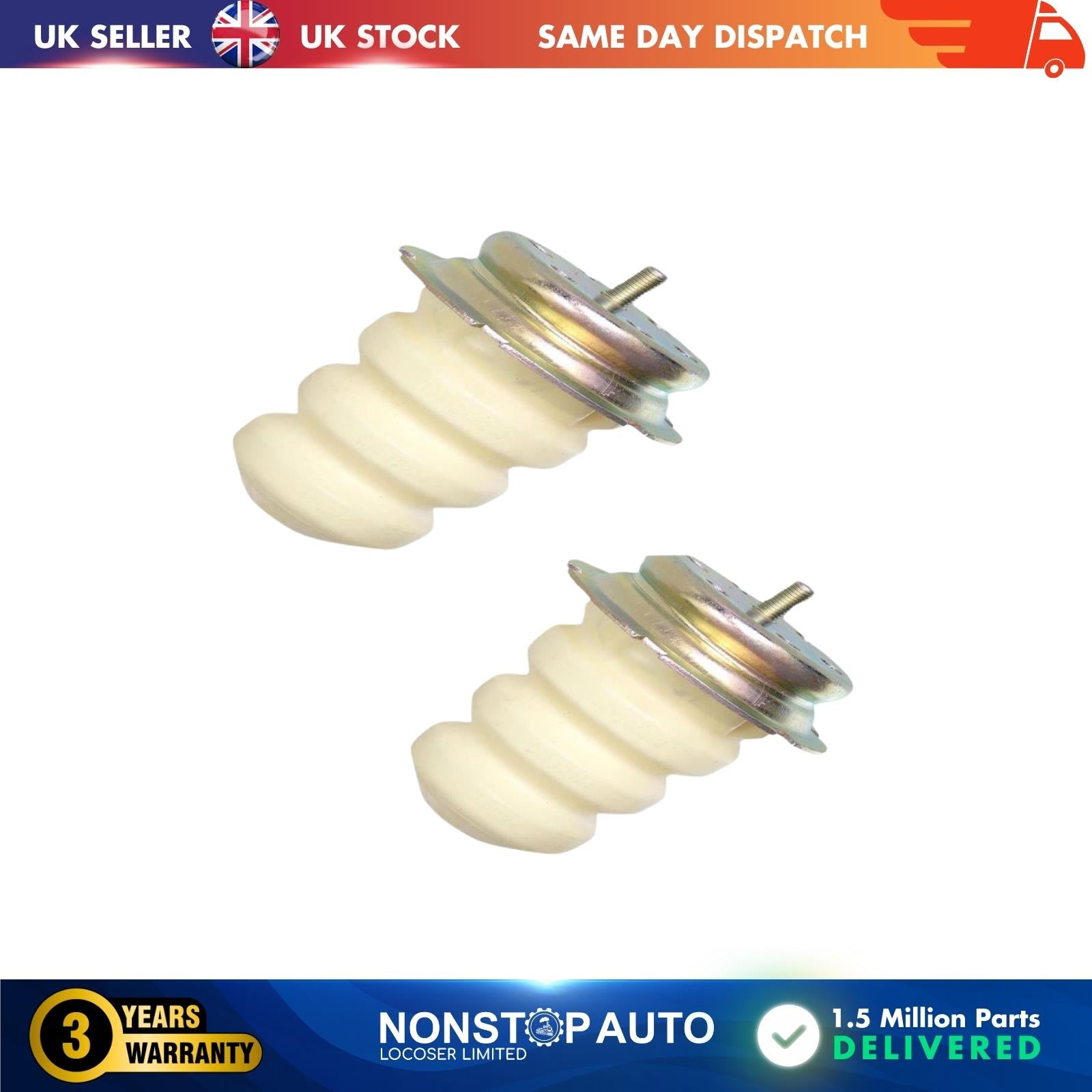 2x SUSPENSION LEAF SPRING BUMP STOP REBOUND RUBBER REAR FITS PEUGEOT Boxer