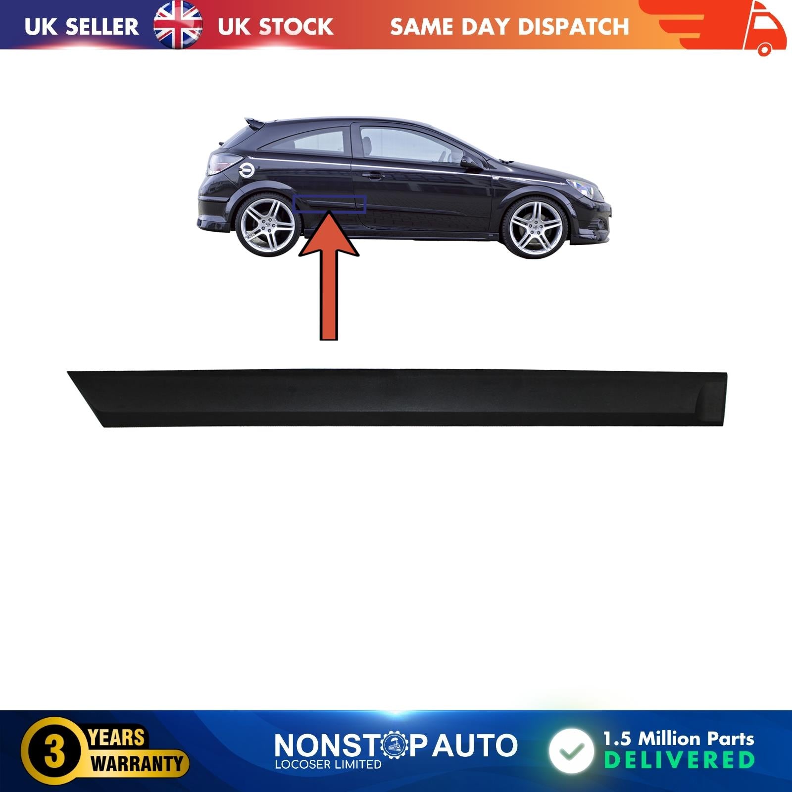 Rear Door Moulding Panel Strap Right Side Vauxhall Opel Astra H 5172406