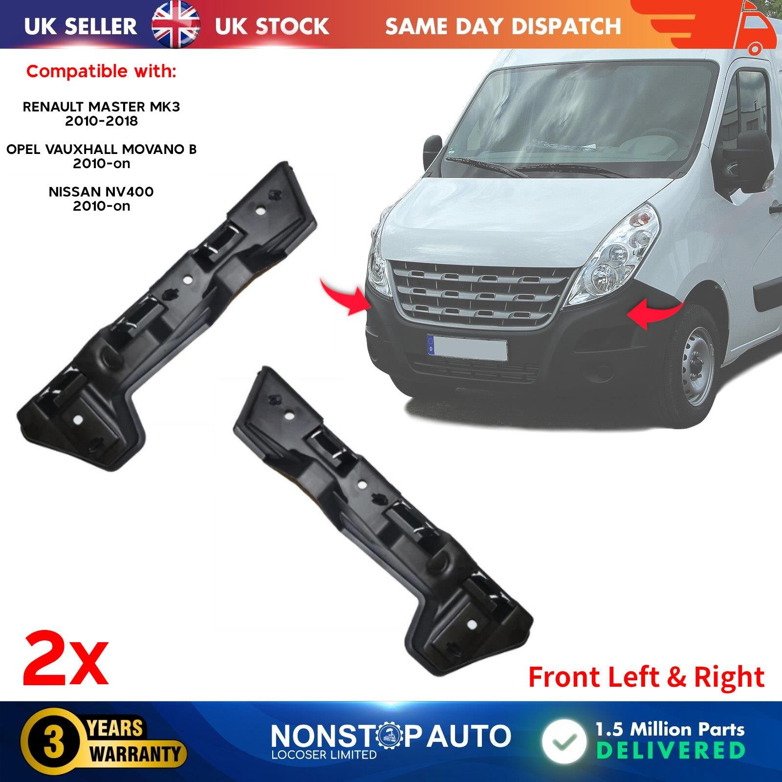 RENAULT Master Vauxhall Movano front bumper bracket holder mount / left&right