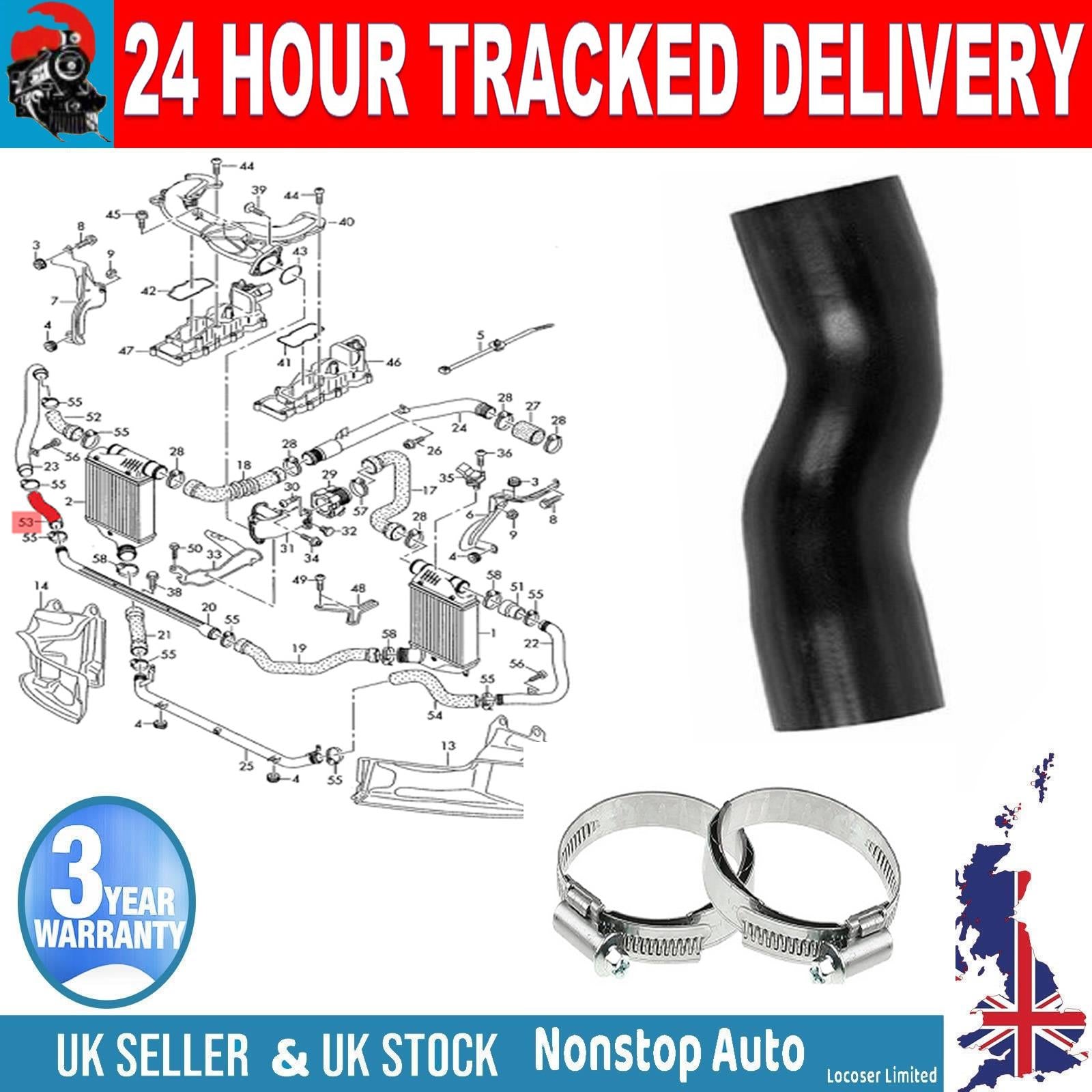 TURBO INTERCOOLER HOSE PIPE FOR AUDI A6 A8 2.7 TDI 3.0 TDI