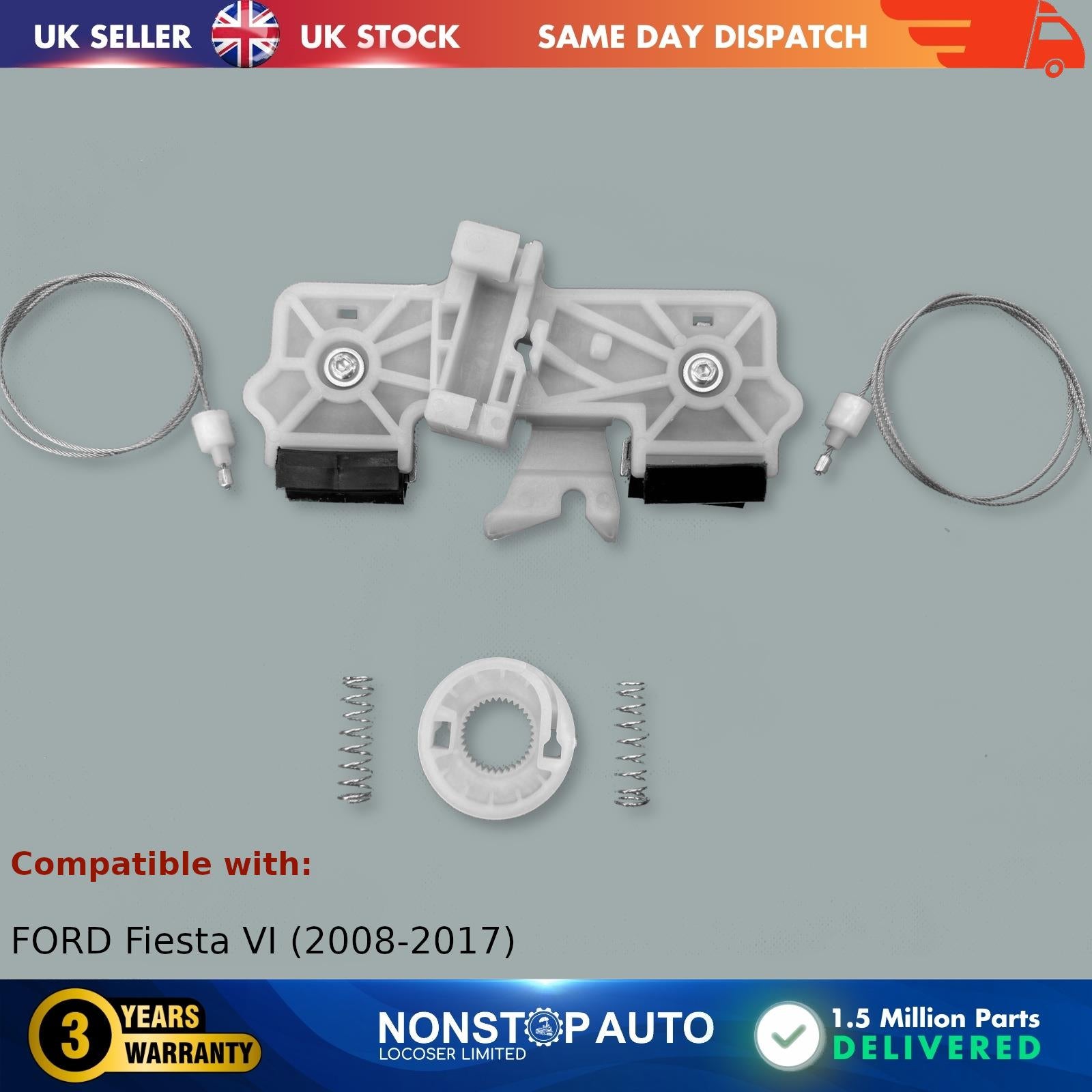 Window Regulator Repair Kit Front Left Fits FORD Fiesta VI 1573811