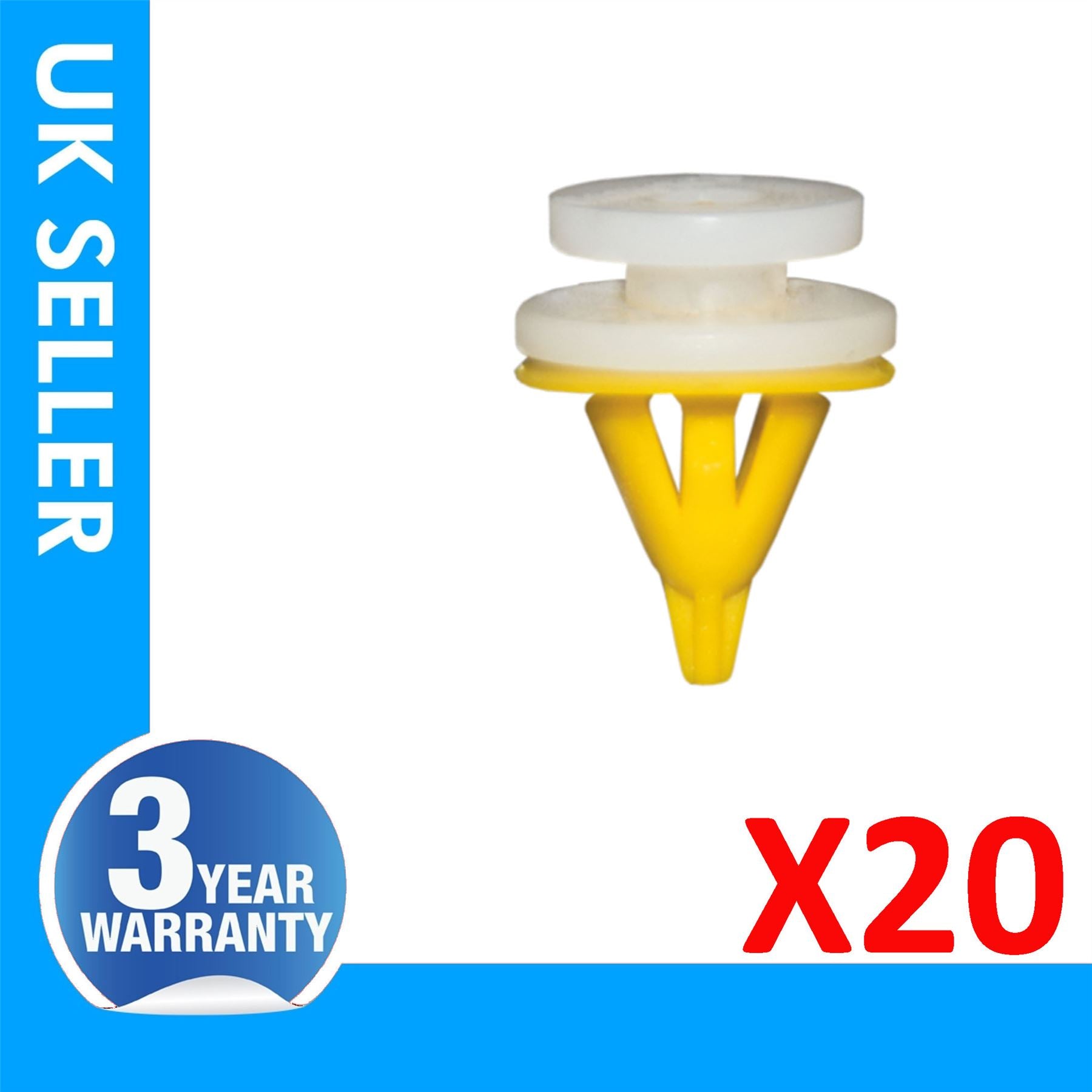 20X For Renault 19 Clio Mk2 Kangoo Laguna Laguna Nevada Megane Mk1 Mk2 Modus Scenic Mk2 Trafic Mk1 Dacia & Land Rover & Nissan Interior Door Card Trim Panel Clips 7703077354