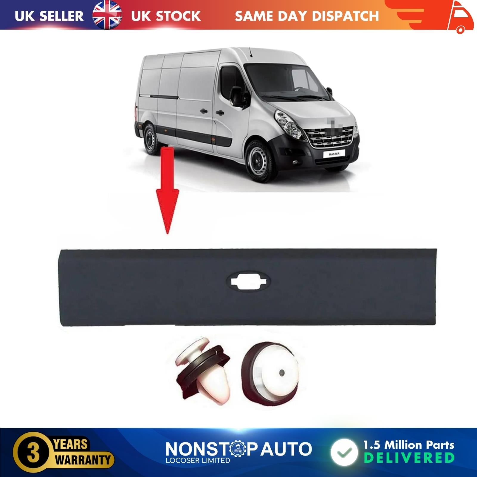 DOOR MOULDING STRIP REAR RIGHT SIDE FOR  NISSAN Interstar 768F30003R