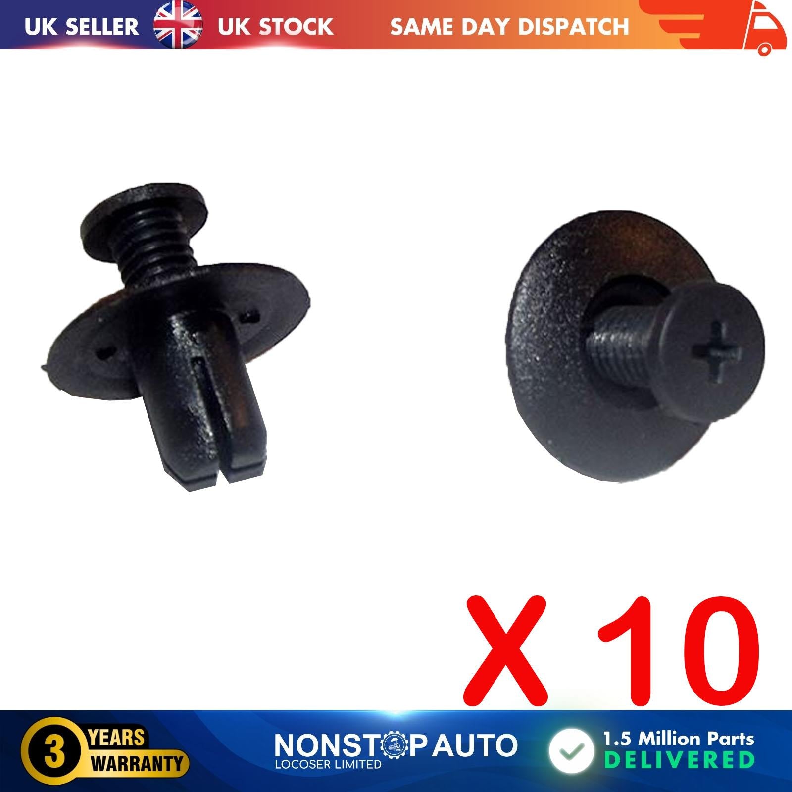 10X Bumper Fender Wheel Arch Door Panel Trim Clips For HONDA Civic I III IV Concerto CRX I Integra TOYOTA Rav 4 III MAZDA NISSAN 90675-SB0-003 90675-SB3-003 FB01-56-964