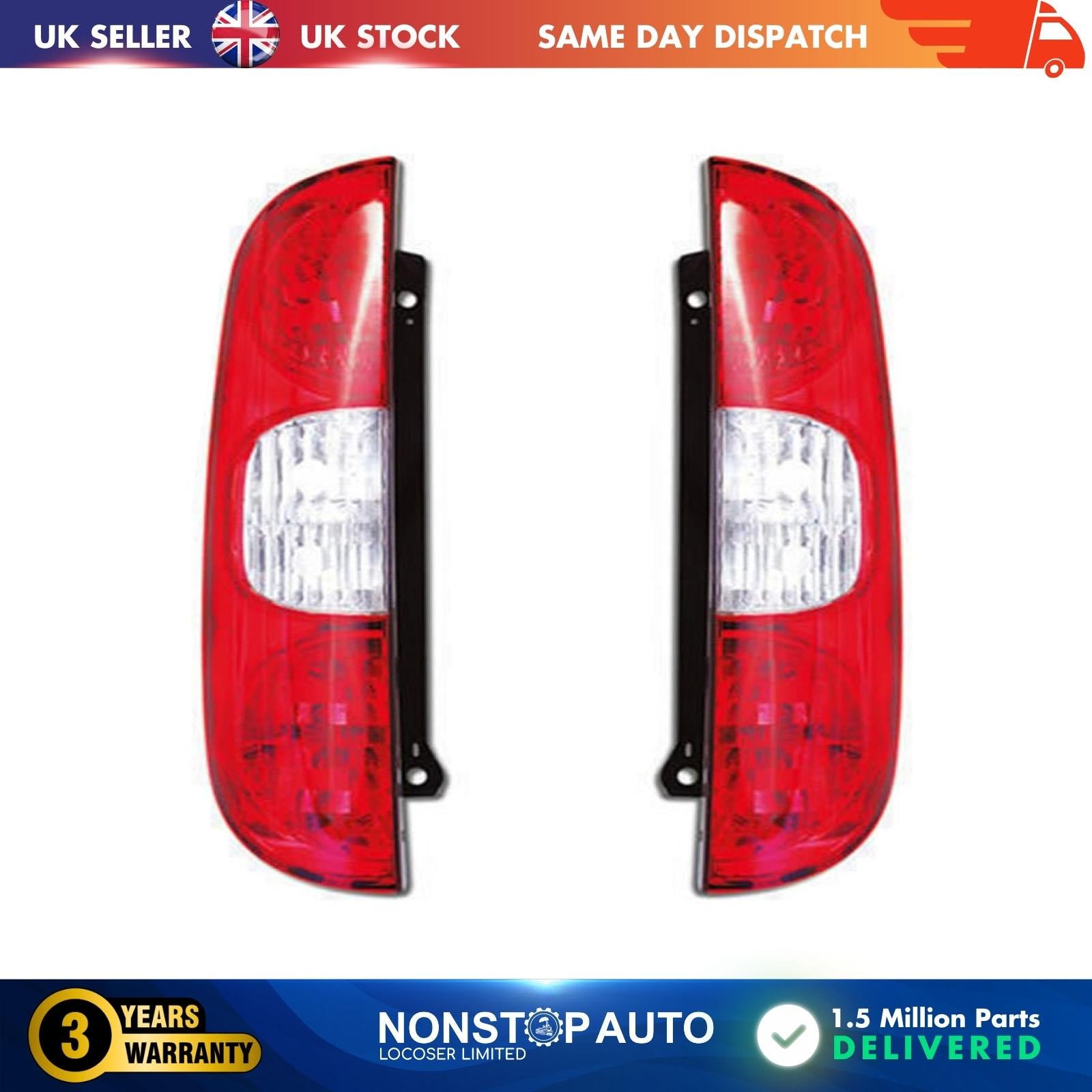 2X Rear Tail Light Lamp Without Bulb Holder Right + Left For FIAT Doblo