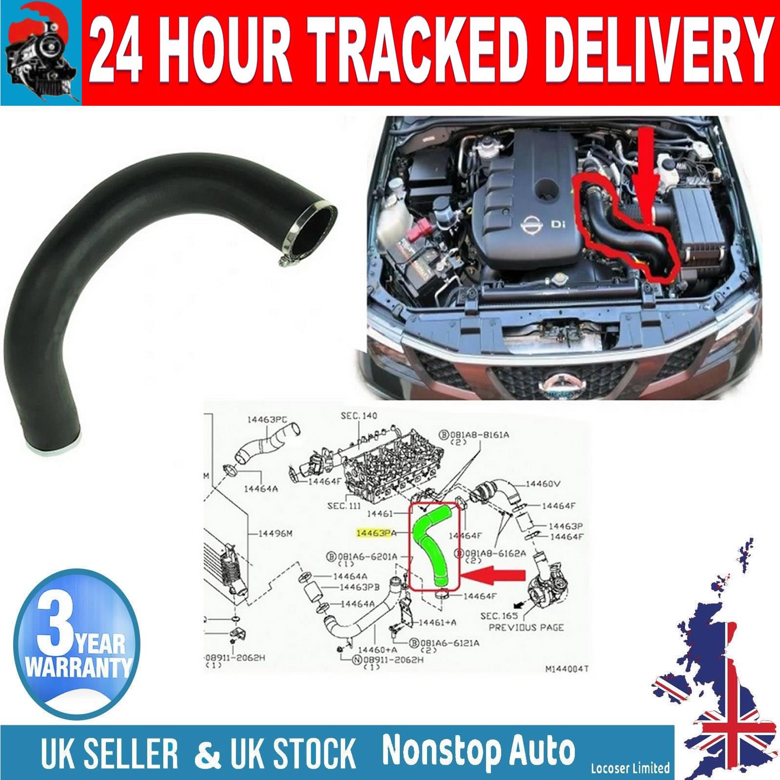 TURBO INTERCOOLER HOSE PIPE FOR NISSAN NAVARA PATHFINDER III  2.5 DCI 14463EB71A