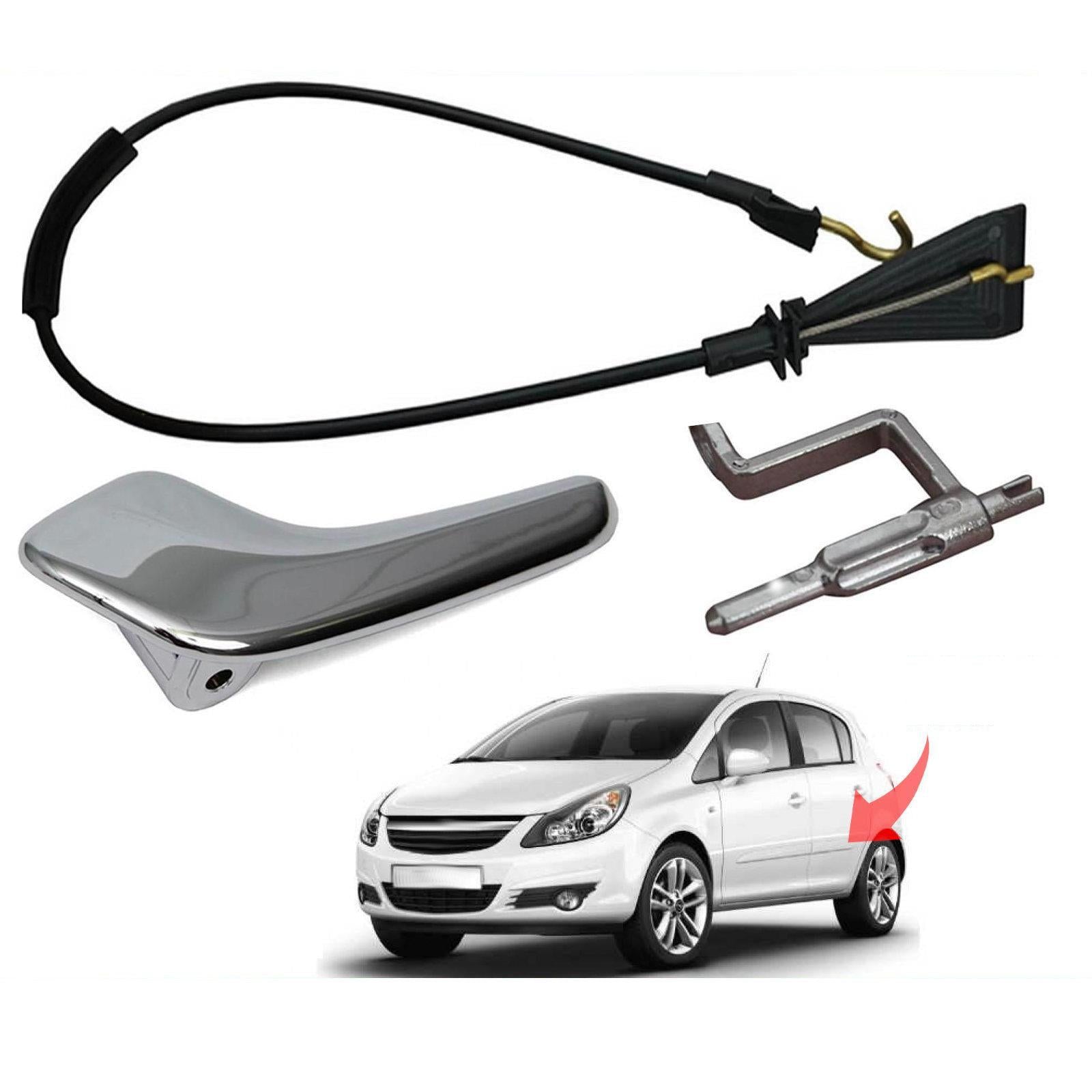 Inner Door Handle & Pin Connecting Rod Bracket & Release Cable Rear Left Door VAUXHALL Corsa D (MK3) / 2006 - 2014
