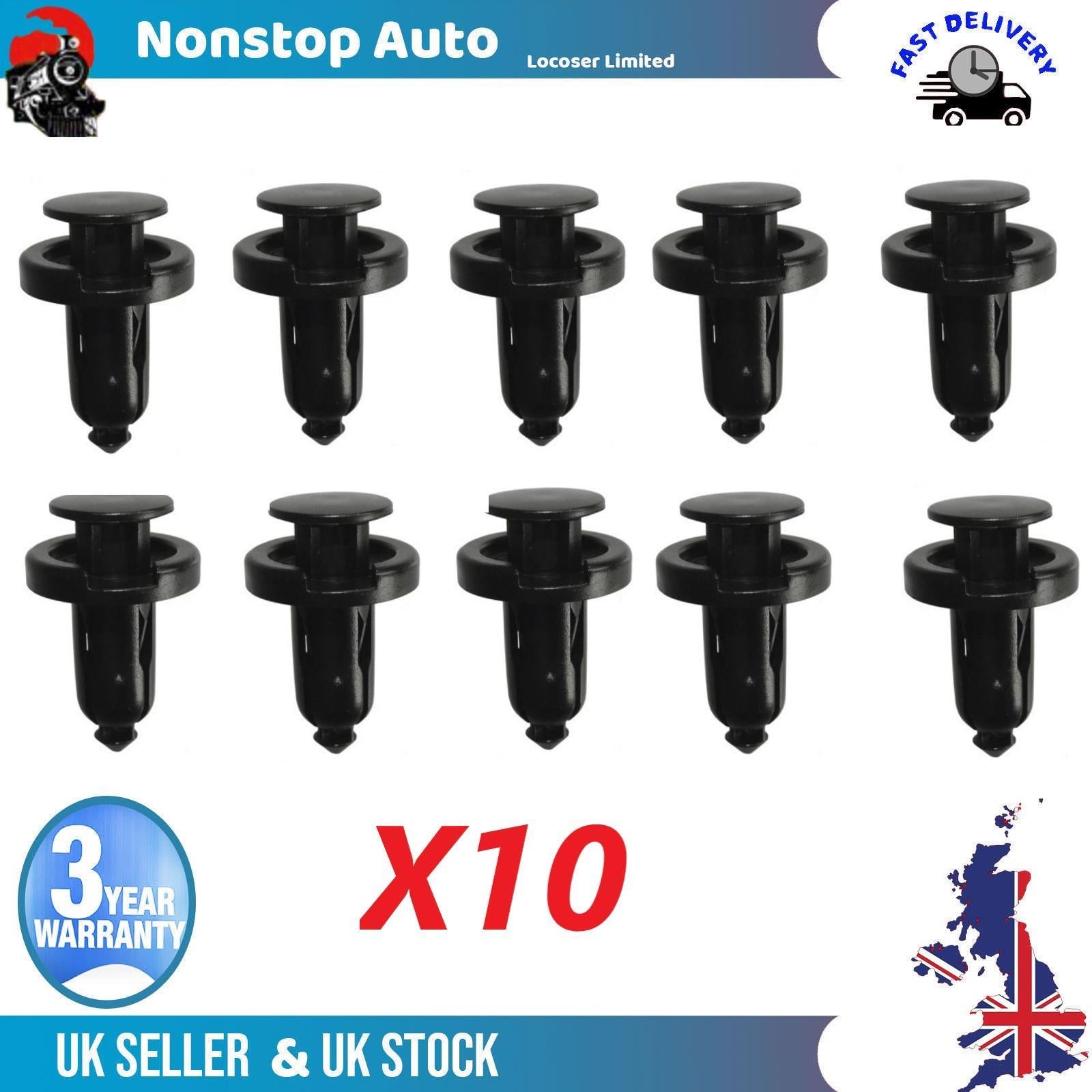 10X Bumper Grill Engine Under Tray Trim Panel Retainer Clips For HONDA