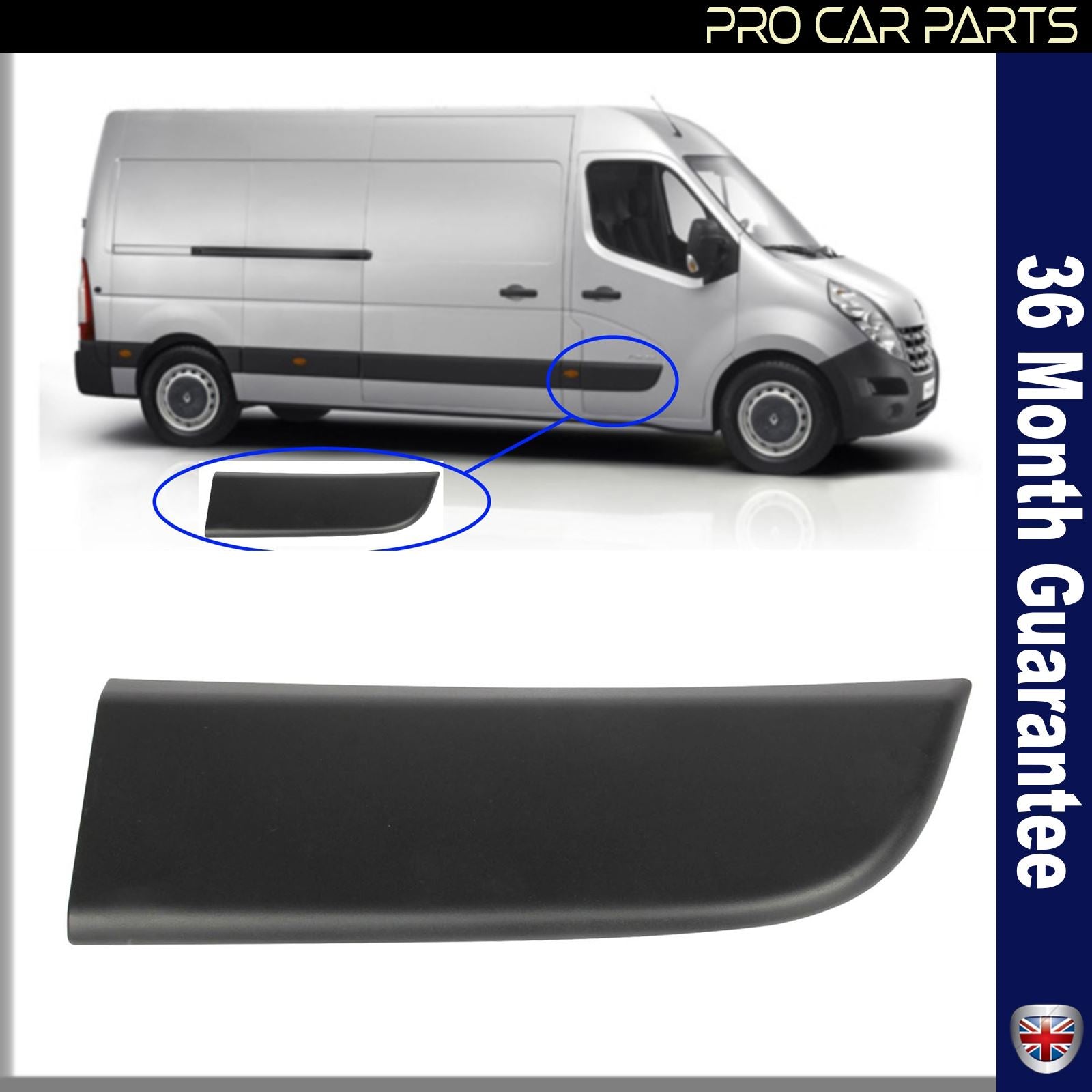 DOOR MOULDING STRIP FRONT RIGHT SIDE FITS RENAULT Master MK3 VAUXHALL Movano NISSAN Interstar 808200149R