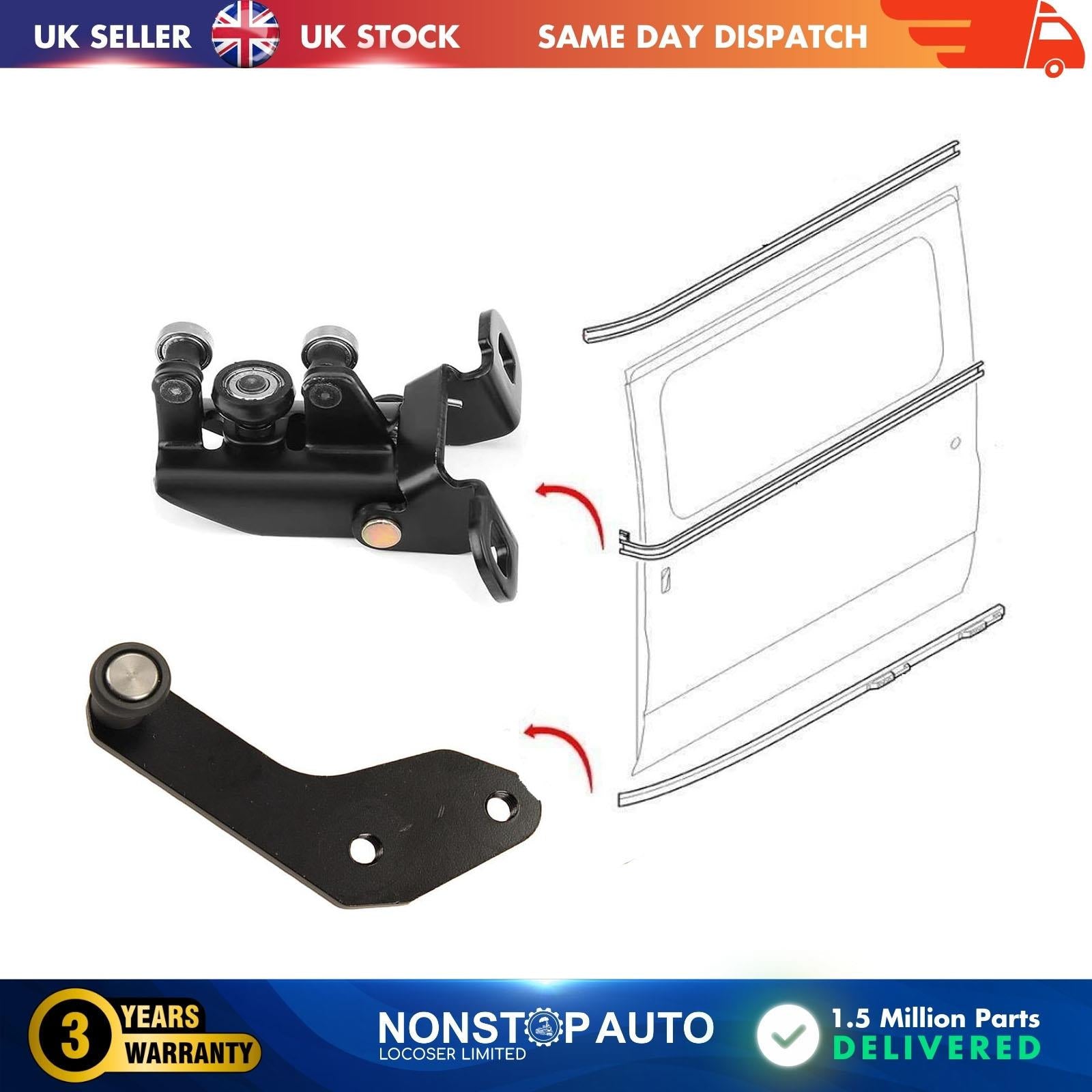 2X Sliding Door Roller Guide Hinge Bottom Middle Left For FORD Transit MK6 MK7