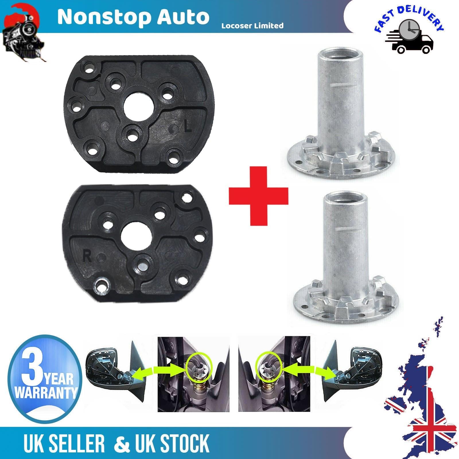 Wing Mirror Gear Bearing 2XInner Bush and 2XPlastics Kit L+R For VW Amarok