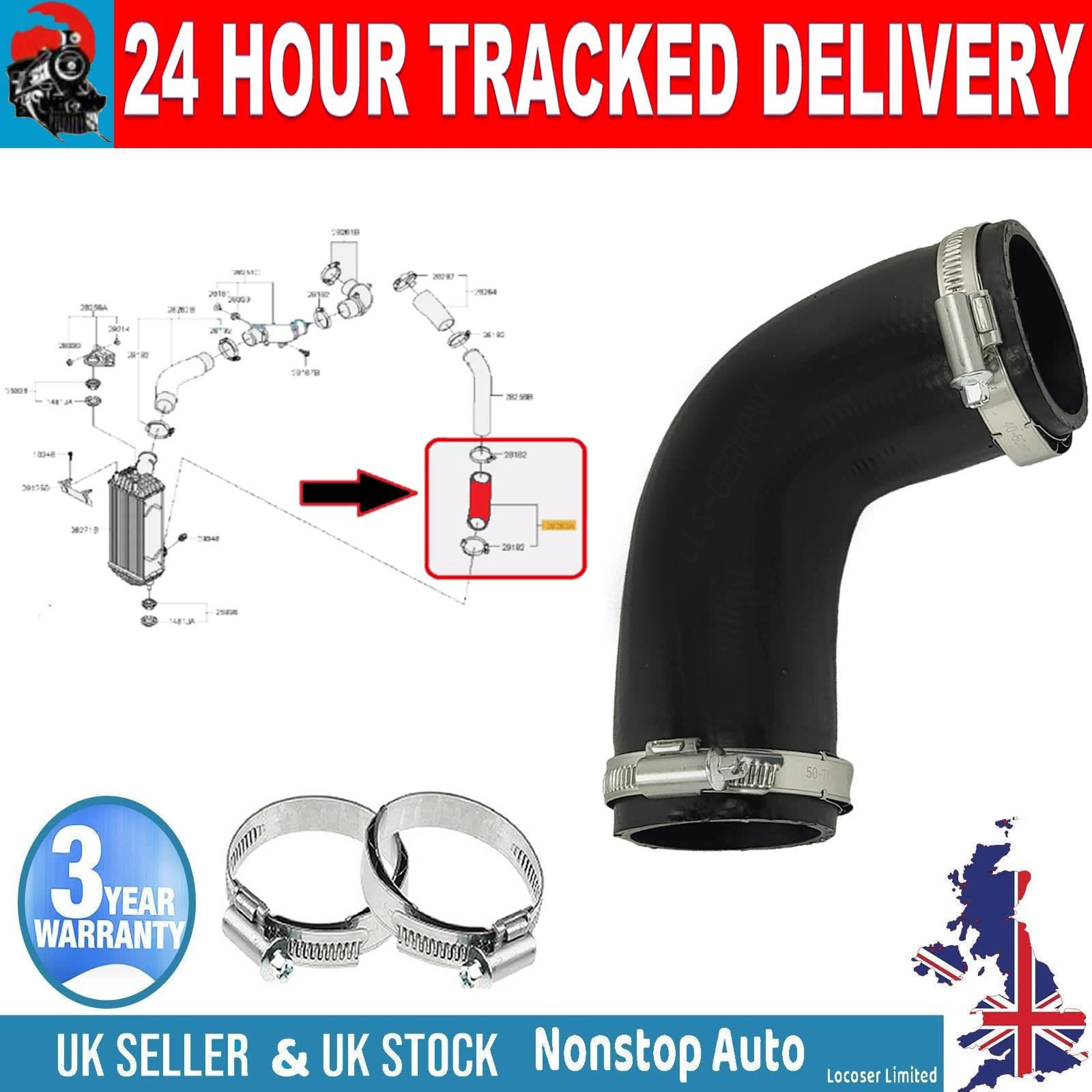 TURBO INTERCOOLER  HOSE PIPE  FOR HYUNDAI SANTA FE II KIA SORENTO II 2.0 CRDi 282632F001