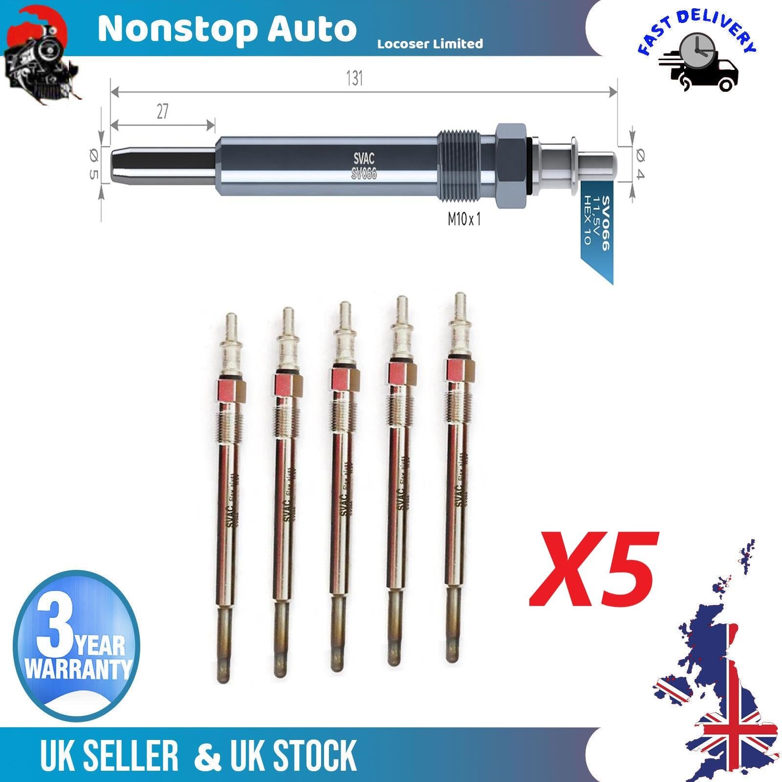 5X Glow Plugs For PUCH G-Modell G 300 05080046AA