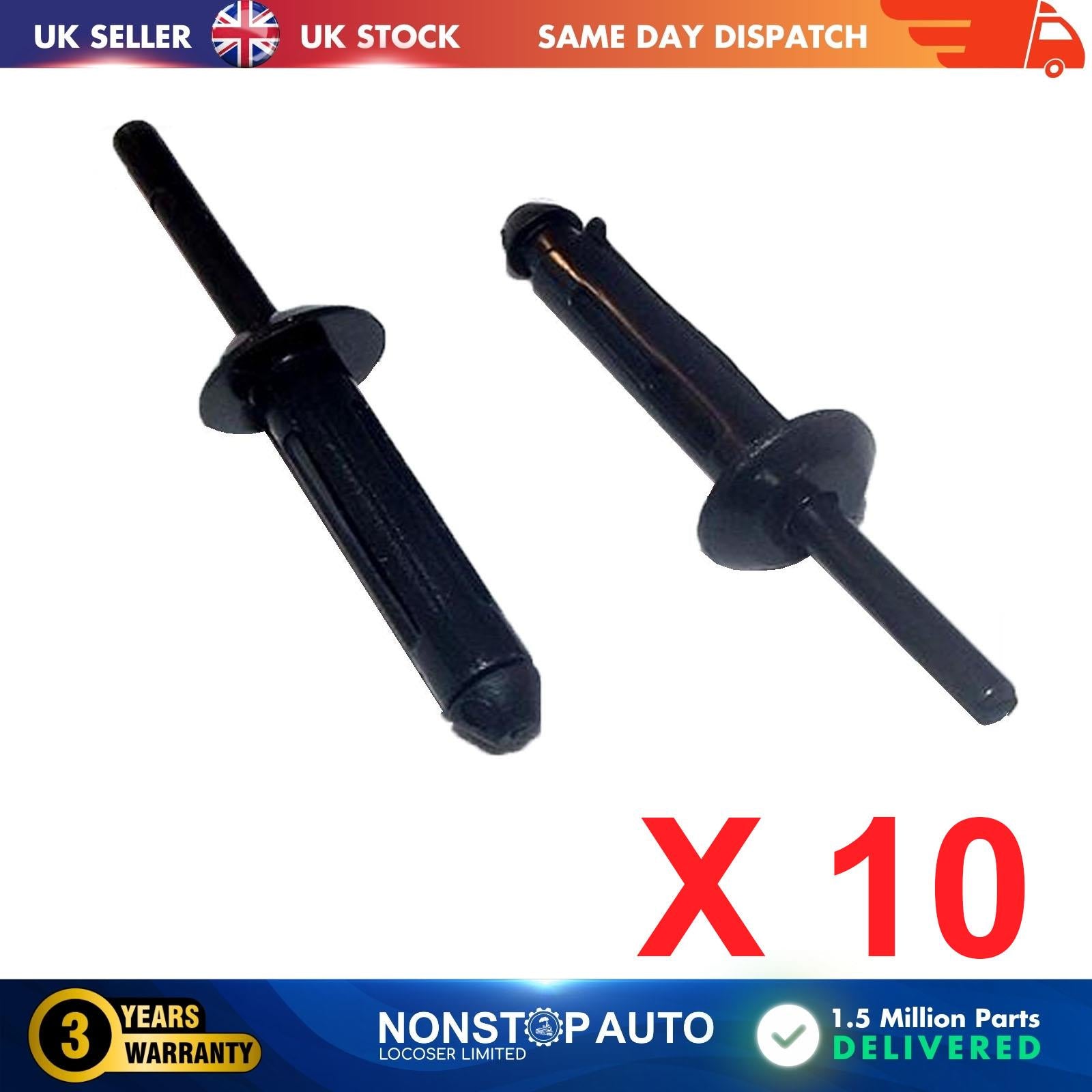 10X Door Car Trim Panel Rivet Clips For CHRYSLER FORD G.M. 10184895,  N803862-S ,6506007 - 6501559