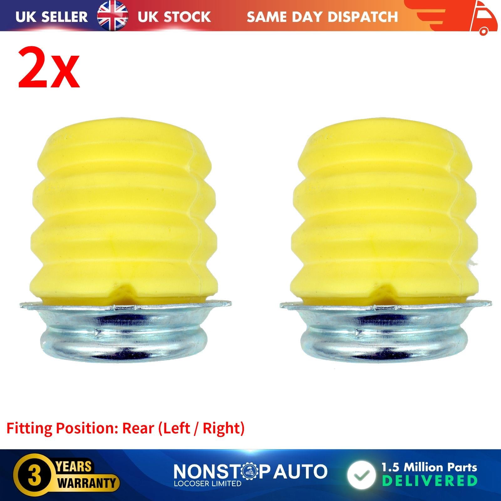 2X SUSPENSION BUFFER LEAF SPRING BUMP STOP REBOUND REAR FOR NISSAN NV400 VAUXHALL MOVANO B RENAULT MASTER III 552400039R