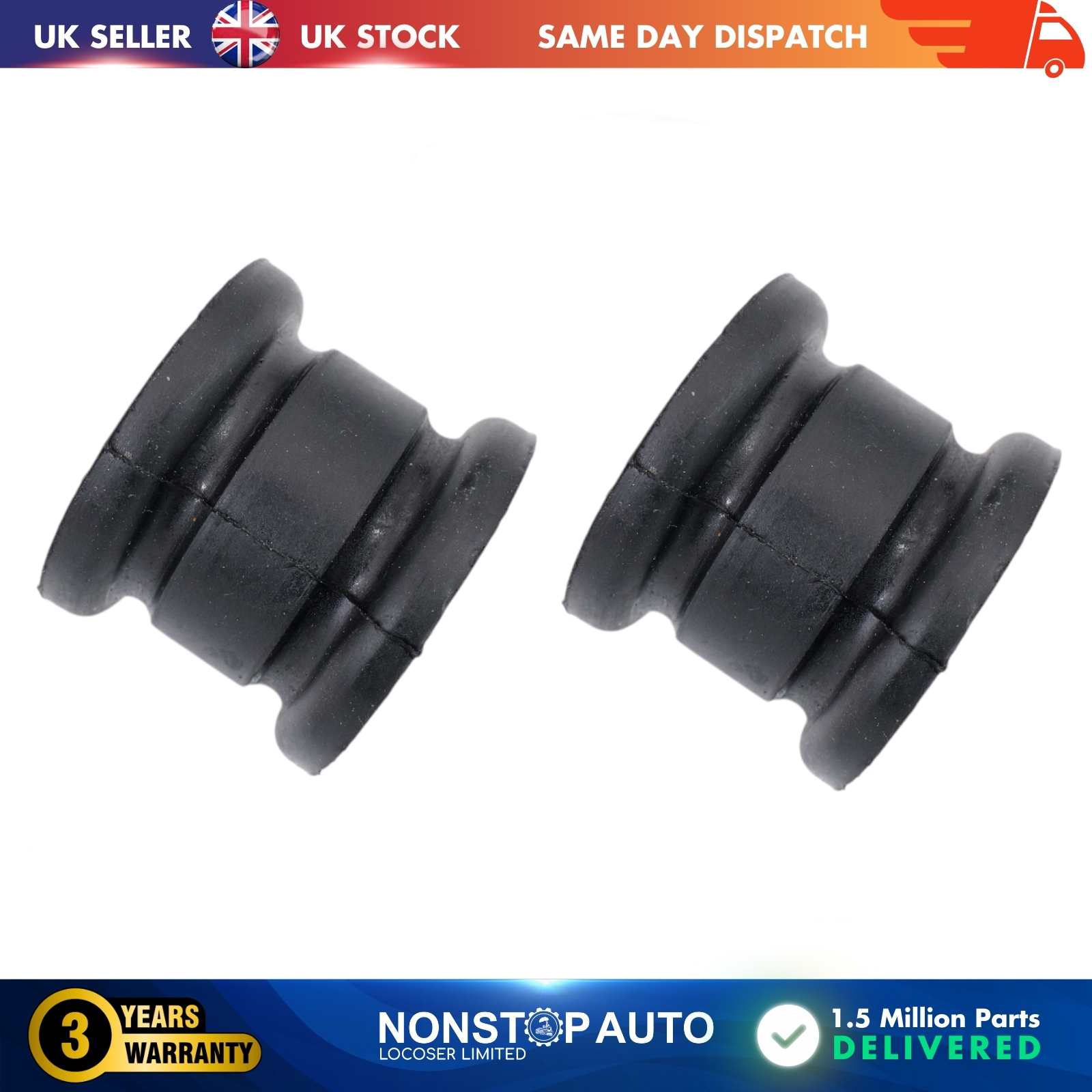 2X ANTI ROLL BAR BUSH FRONT AXLE FOR MERCEDES 124 190 C-E-CLASS CLK SL SLK 1243232385
