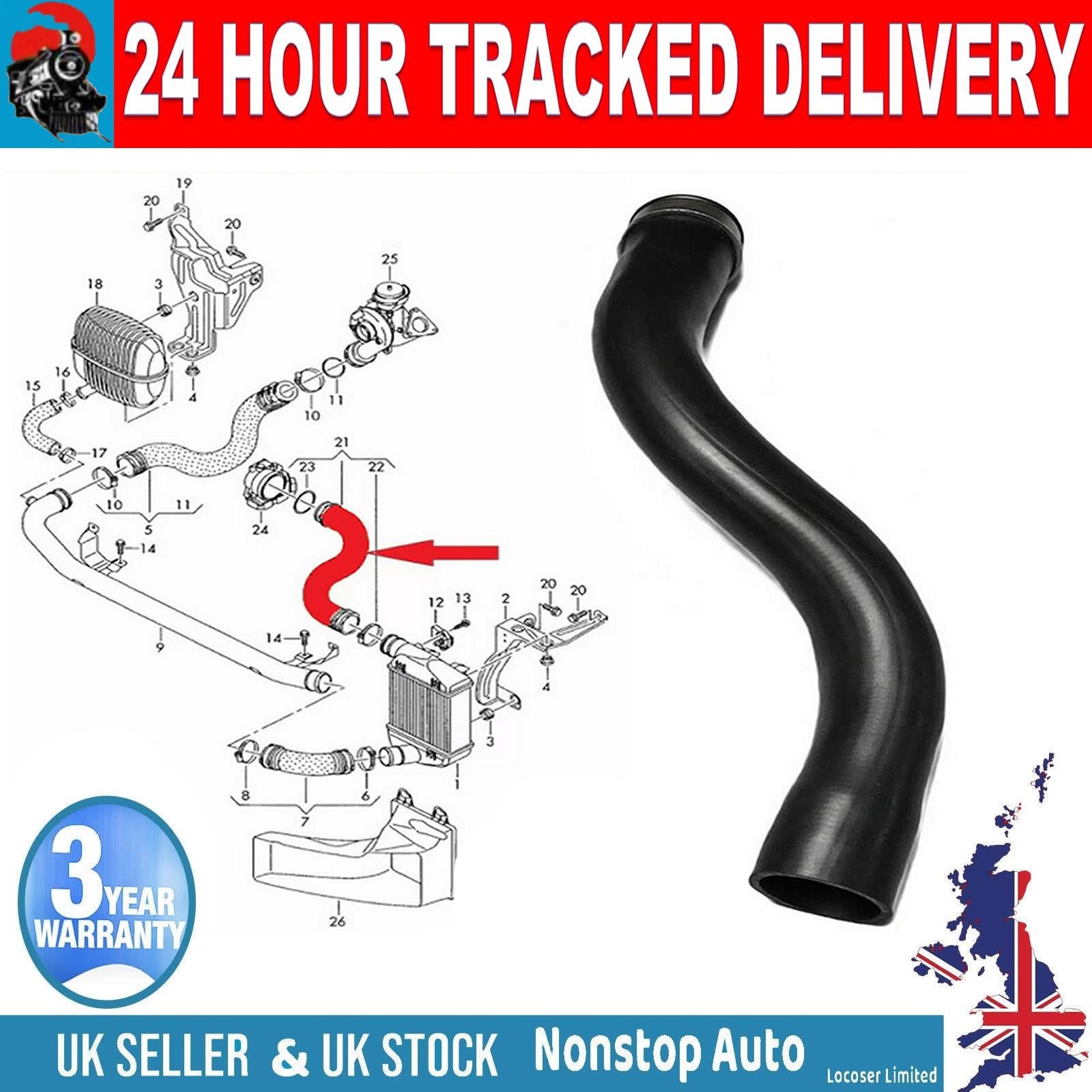 TURBO INTERCOOLER TURBO HOSE PIPE FOR AUDI A6 2.0 TDI.  4F0145737D