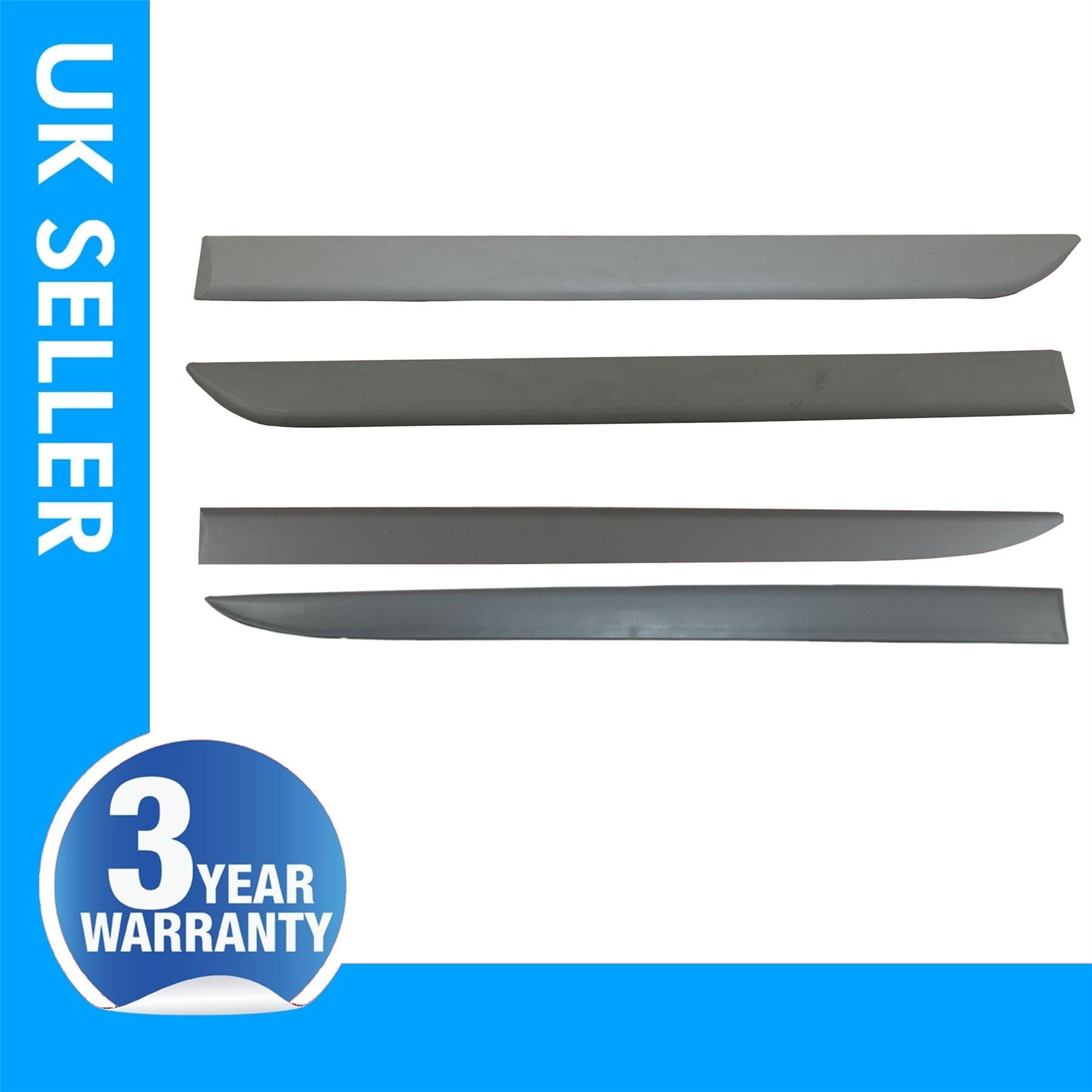 4 X Door Panel Moulding Strap Paintable Front & Rear Side Vauxhall Opel Corsa D 131882292