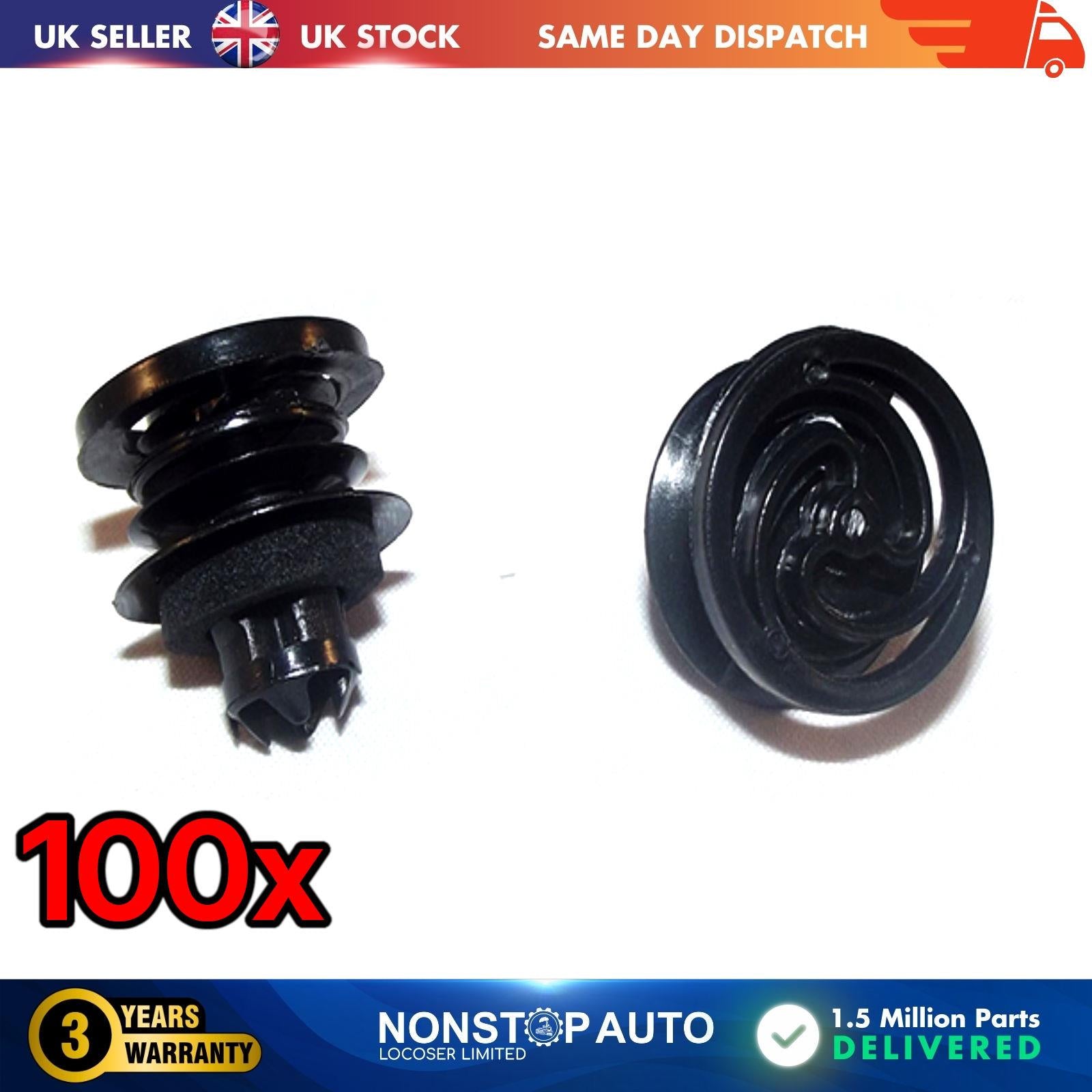 100 X DOOR CARD TRIM PANEL MOULDING CLIPS FOR VW GOLF MK4 BORA PASSAT BEETLE LUPO TOURAN SHARAN & SKODA OCTAVIA FABIA & AUDI & SEAT IBIZA TOLEDO CORDOBA  3b0868243