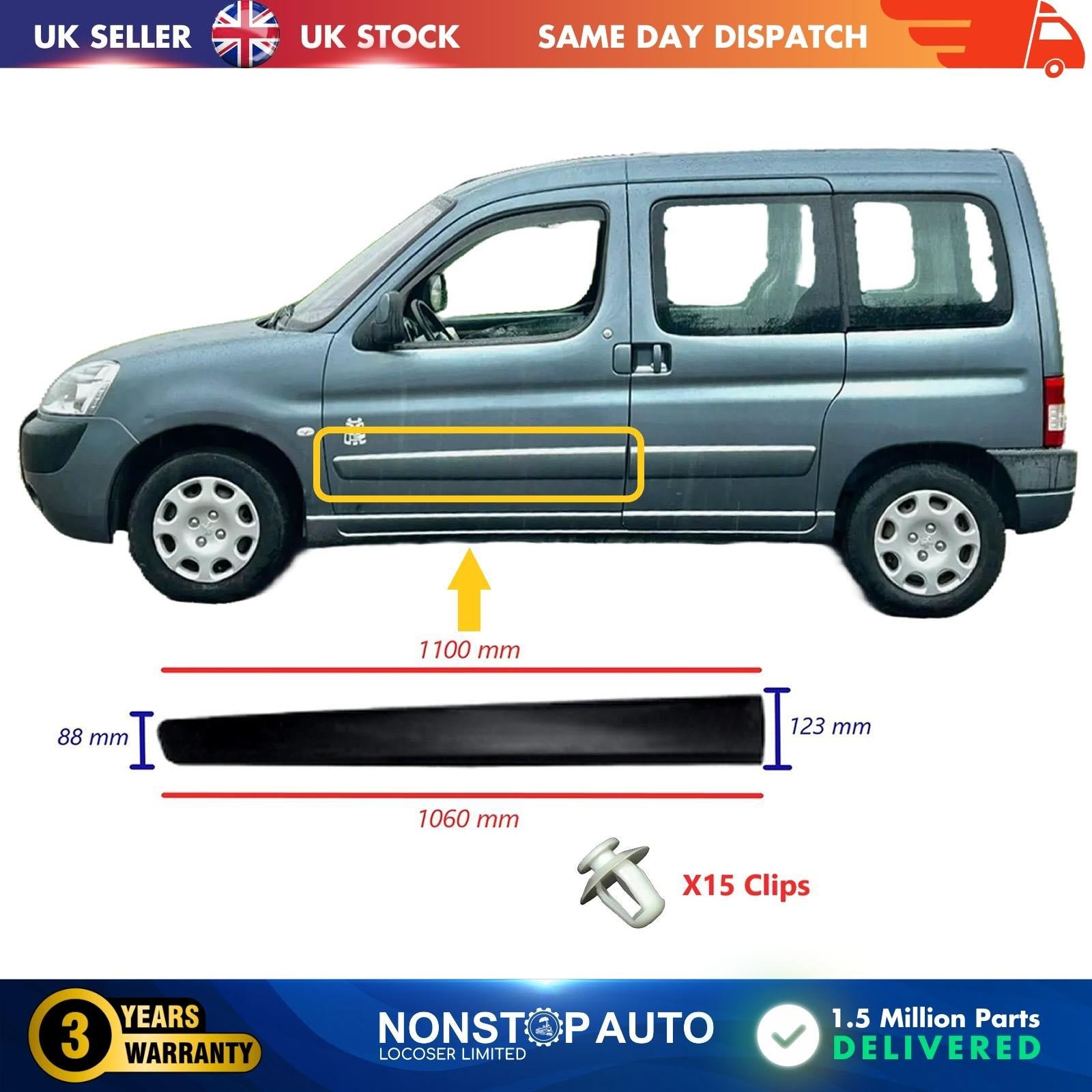 Door Panel Trim Moulding Front Left For CITROEN Berlingo 2006-2008 8545.EC